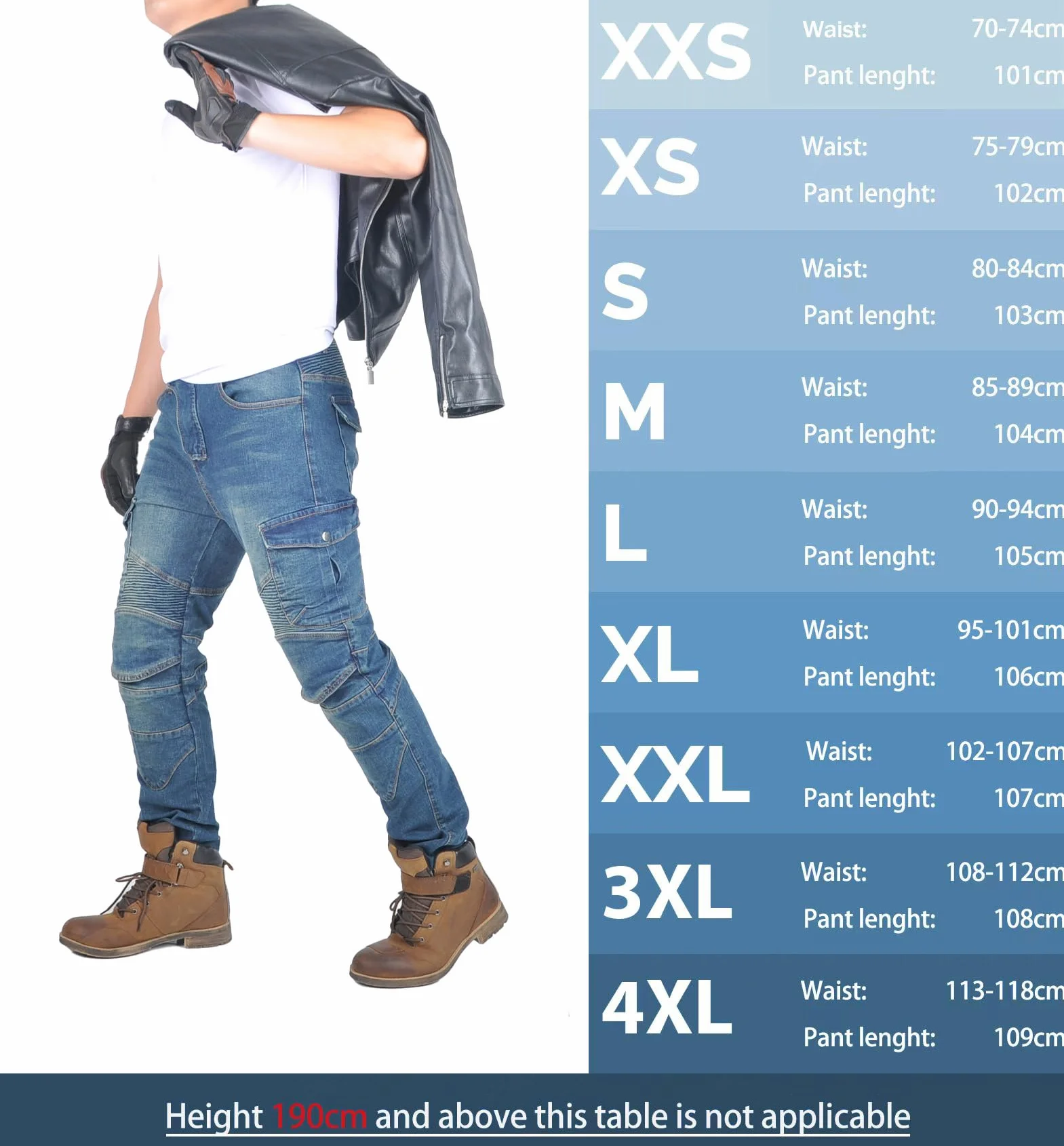 Pantaloni Moto Uomo con Protezioni Jeans Elastico Invernale Estivo