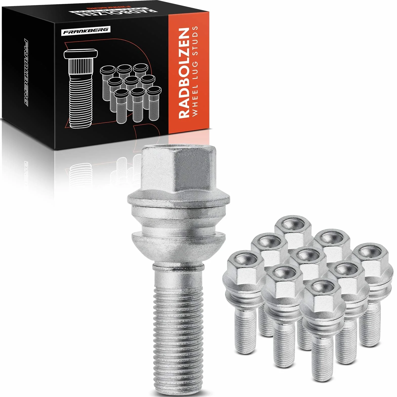 Frankberg 10x Bulloni per ruota Vite ruota M14x1.5 Compatibile con Q7 Transporter V 2002-Hetue
