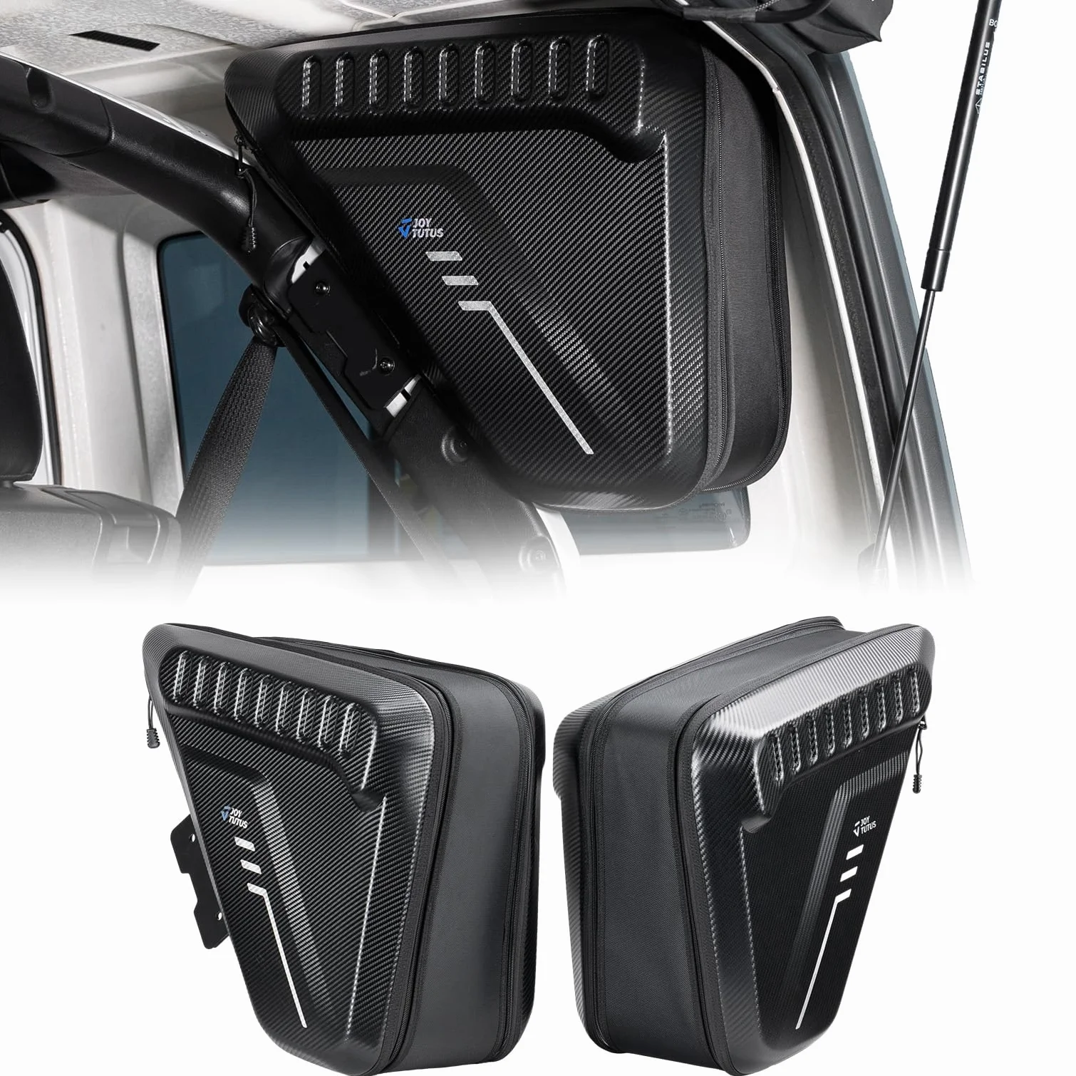 Borsa Organizer per Roll Bar Compatibile con 2018-2023 Wrangler JLU 4 Porte, Borsa da Sella per Gabbia di Sicurezza