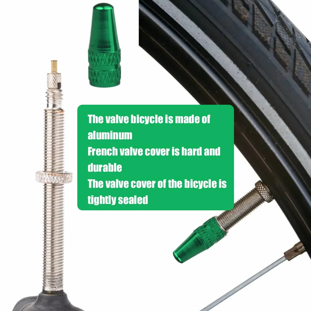 Tappi per valvole per bicicletta, copri pneumatico francese, 10 pezzi, 5 colori