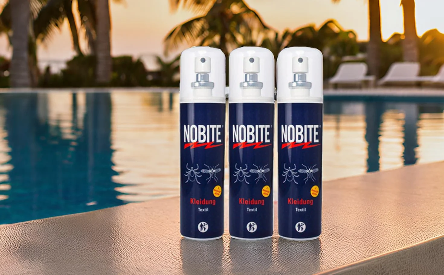 NOBITE Spray Abiti Permetrina 3x100ml Repellente Antizanzare per Vestiti