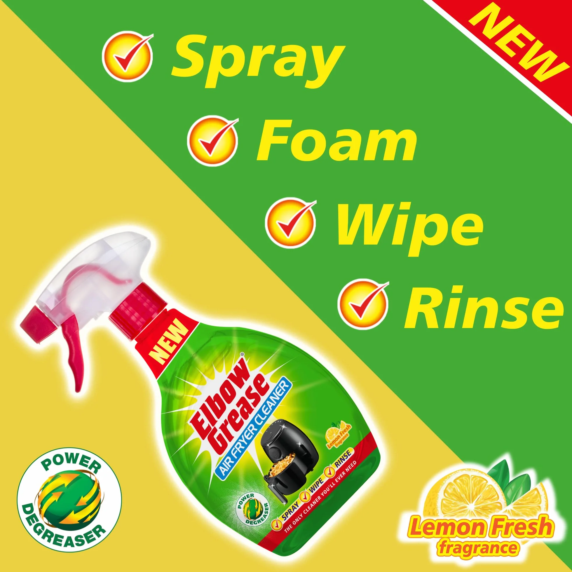 Elbow Grease Detergente per friggitrice ad aria al limone 500 ml