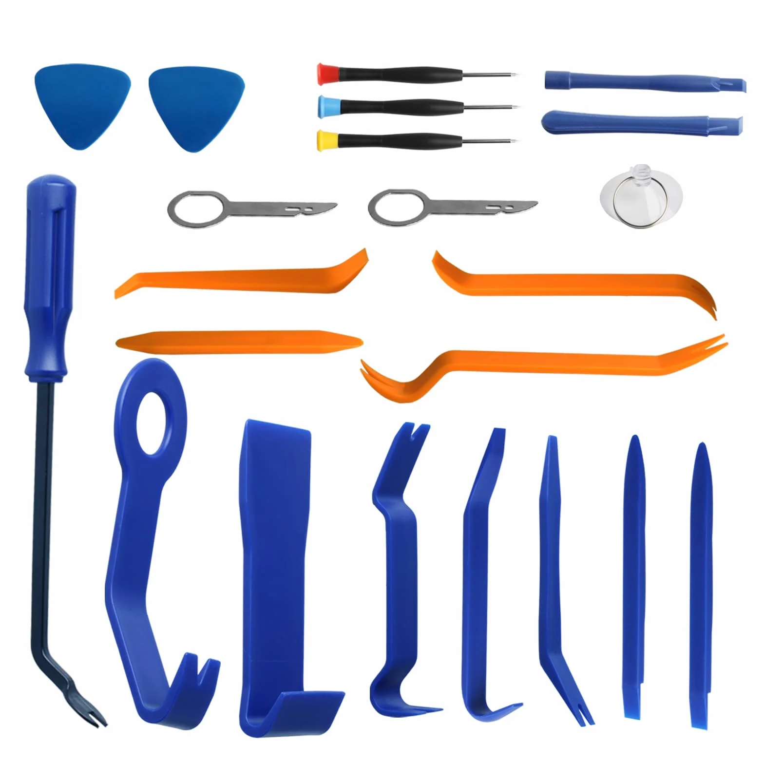 Kit Smontaggio Auto 22 Pezzi, Utensili a Leva per Pannelli Porta e Cruscotto
