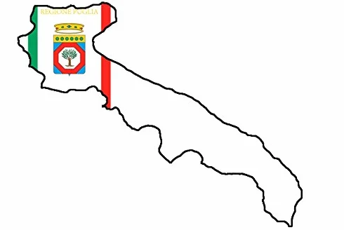 Adesivo per auto " PUGLIA " Regione (Italia) Sticker taglio contorno (ca 11x9 cm)