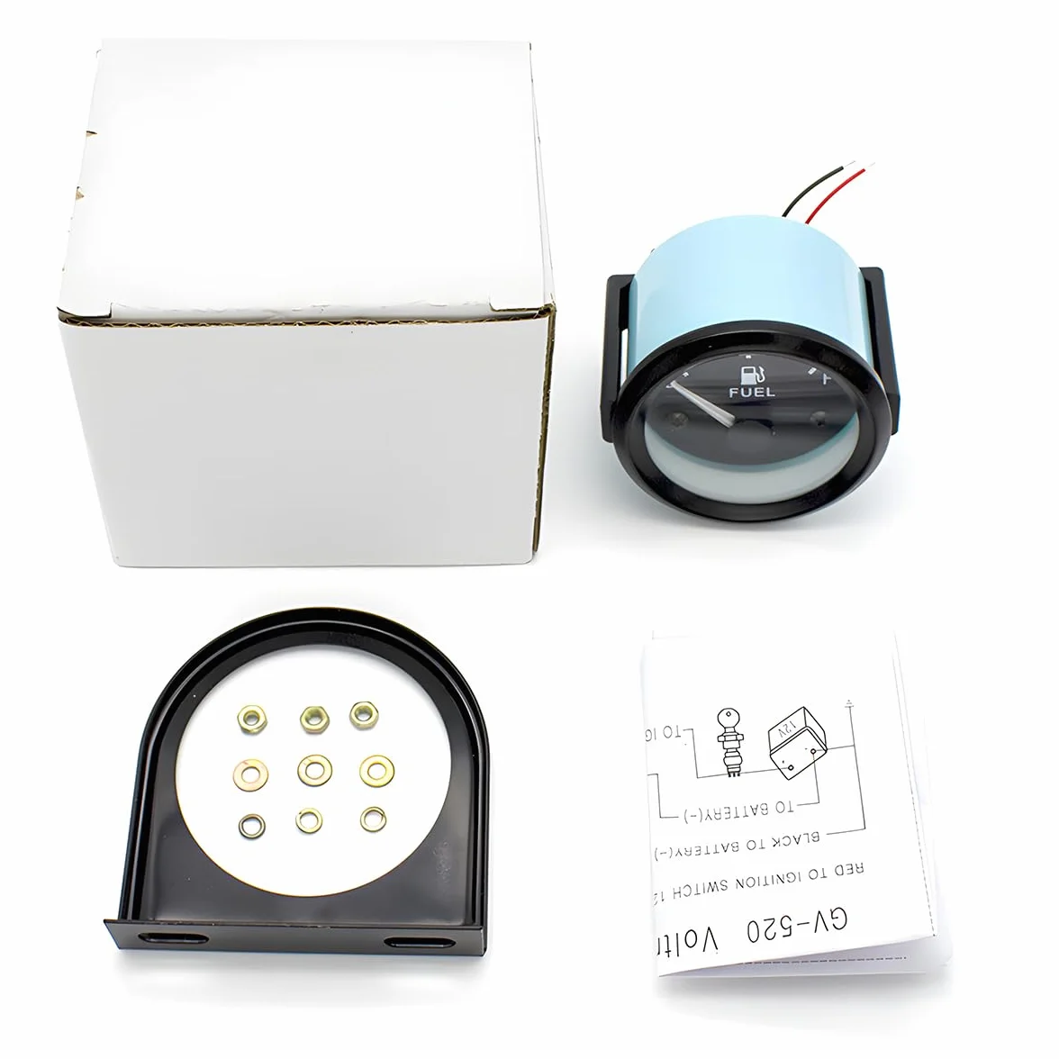 CGEAMDY Indicatore Livello Carburante 52MM Impermeabile 240-33ohm Retroilluminazione