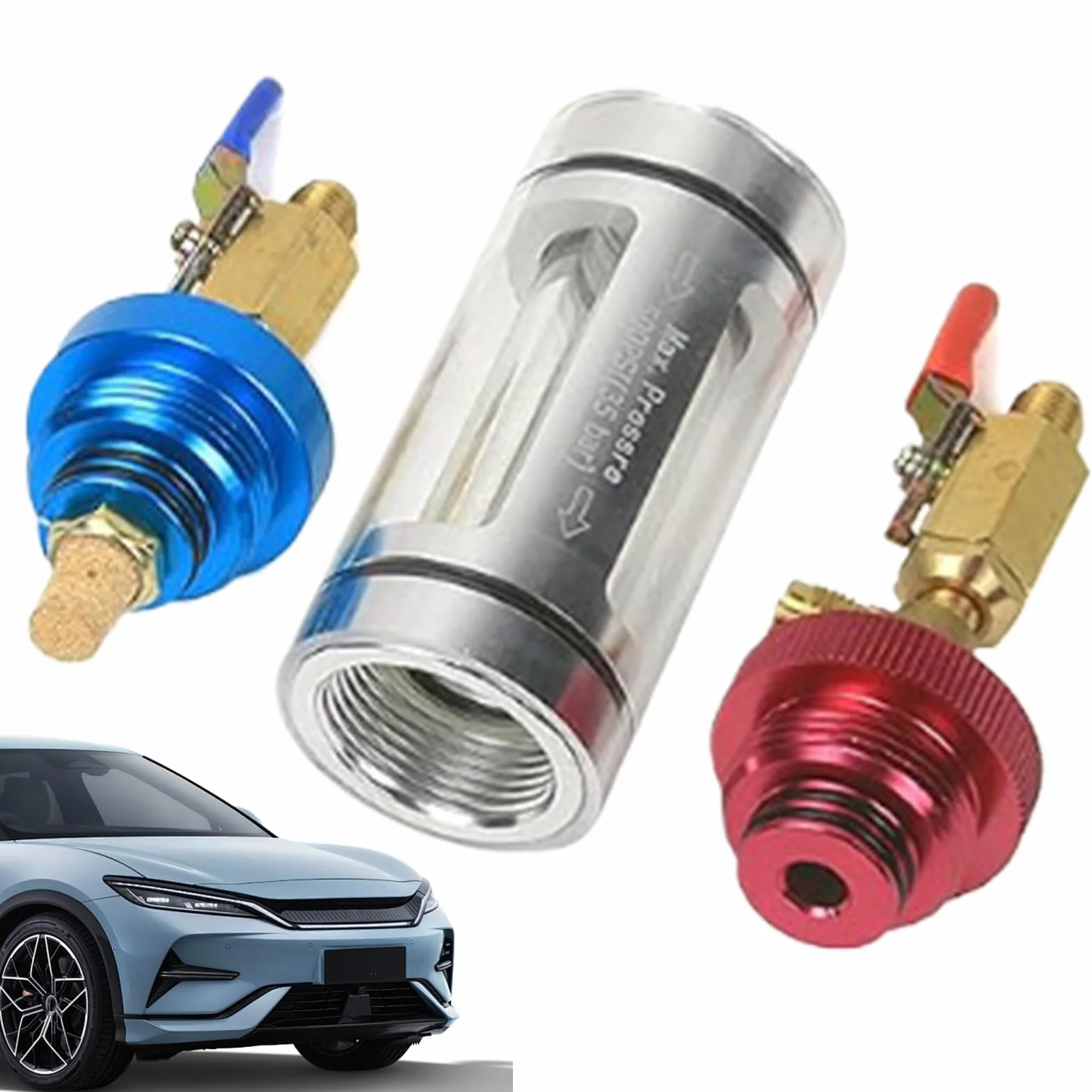 Generico Analizzatore di Olio AC | Diagnosi di Aria Condizionata Auto | Strumento Diagnostico con Filtro per Impurità E Monitoraggio Reale per | Analizzatore di Olio 'analizzatore di Olio AC