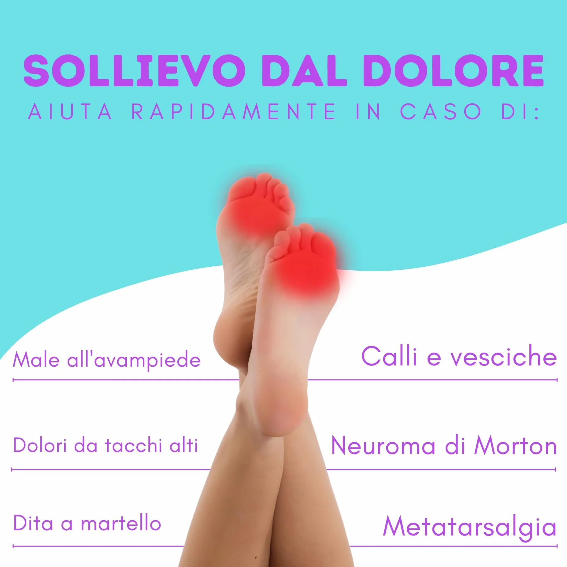 4 Cuscinetti Metatarsali in Silicone a Nido d'Ape Traspirante per Donna e Uomo, Antidolore Metatarsalgia, 2 Paia