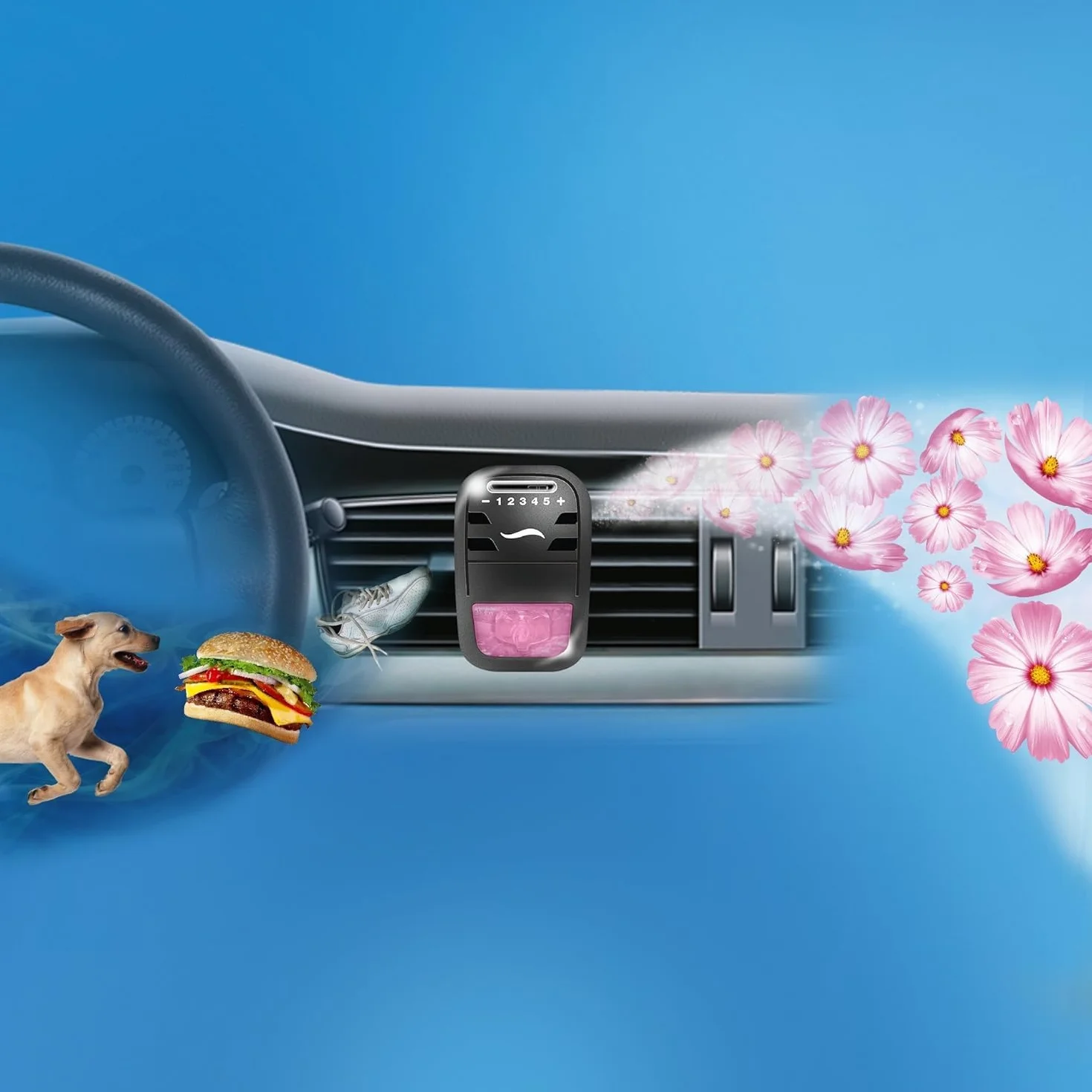 Ambi Pur Brezza Leggera Deodorante Auto Ricarica 70 Giorni 2 Sztuki Aria Fresca