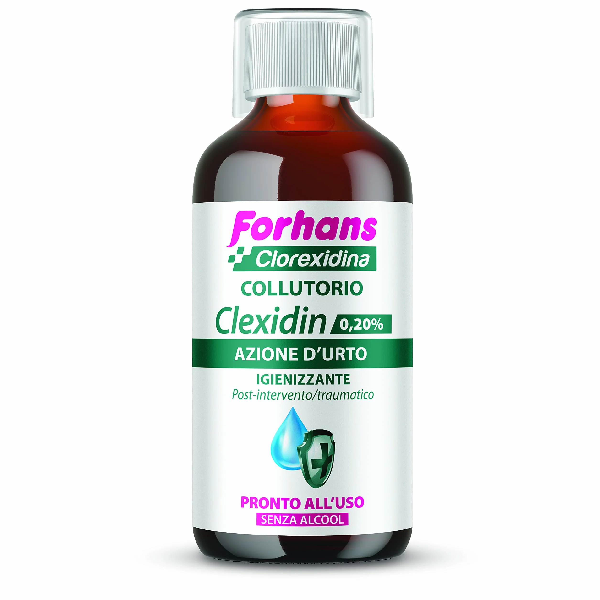 Forhans Liquido Antisettico Clorhexidina Clexidin 0.20% Collutorio 200 ml