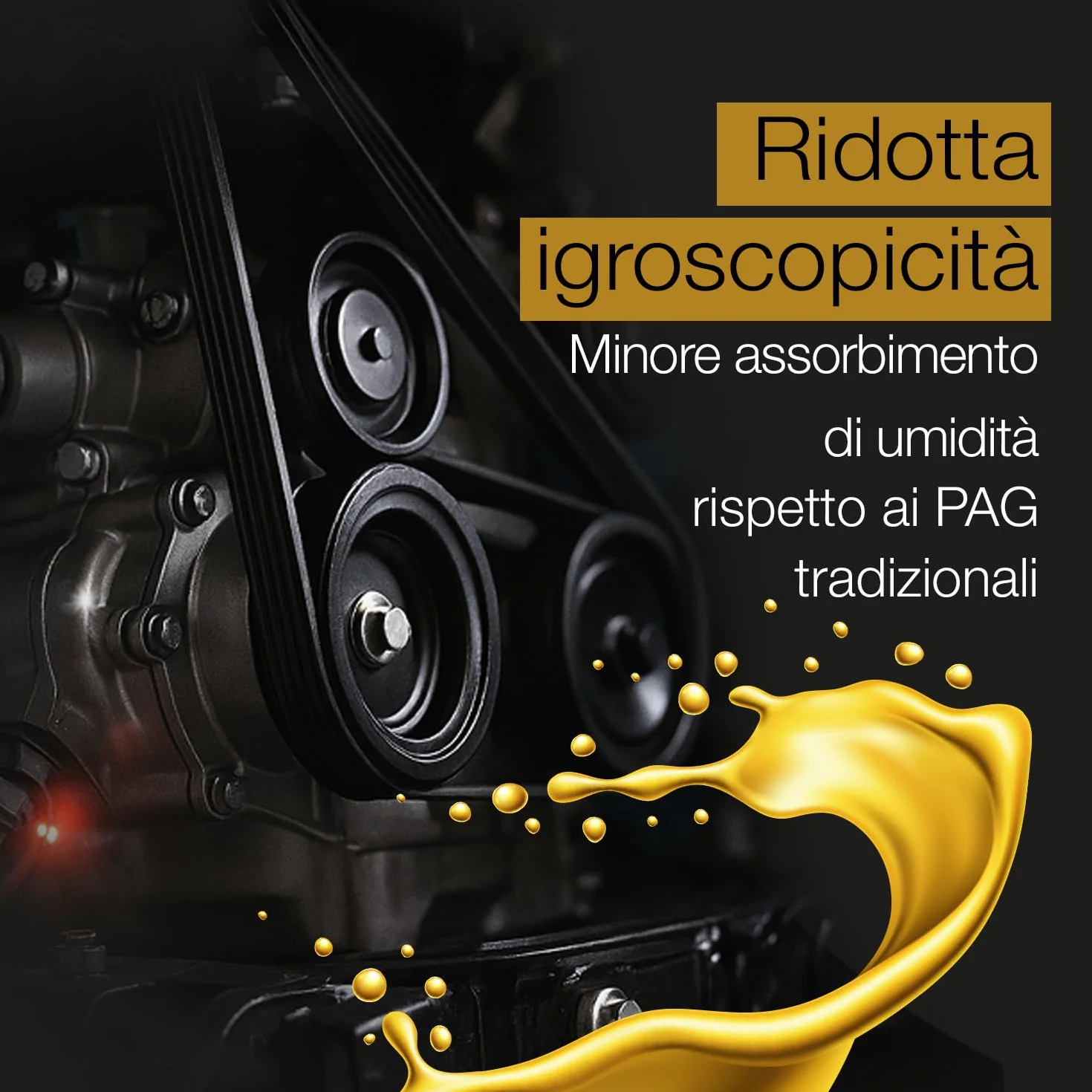 ERRECOM PAG Universal - 1 L, Lubrificante per Compressori A/C autoveicoli, Compressori Elettrici compresi, funzionanti con gas refrigerante R134a e R1234yf