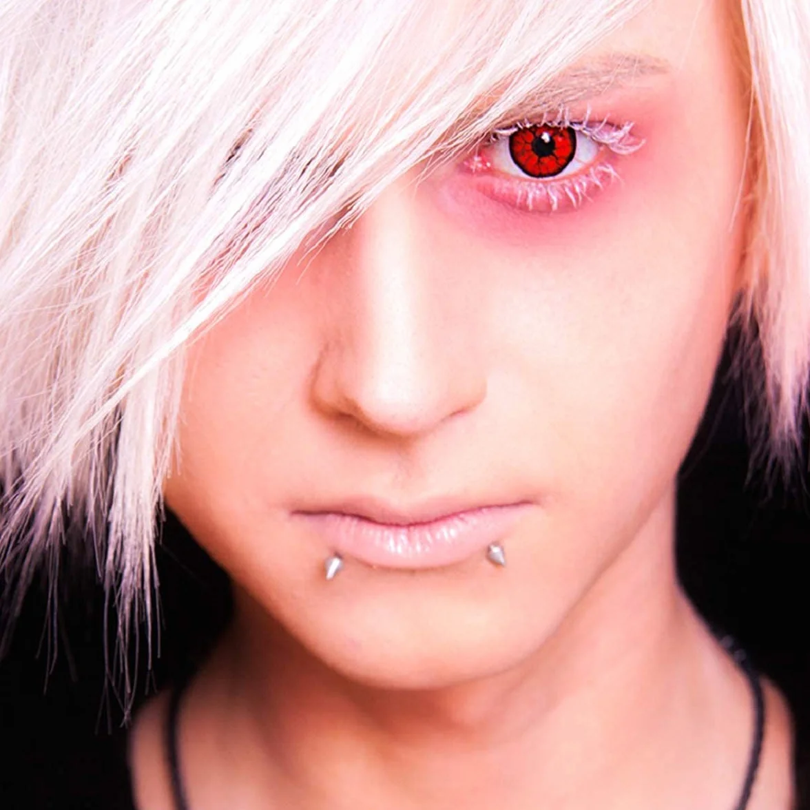 Meralens Lenti a Contatto Colorate Metatron Rosso Heroes Of Cosplay Sharingan Halloween Lenti giornaliere 1 Coppia