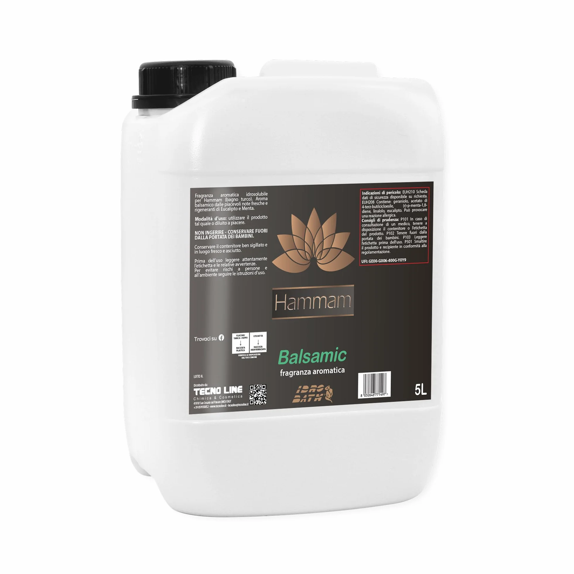 Fragranza Aromatica Concentrata BALSAMIC Profumo per Hammam e Bagno Turco 5 LT