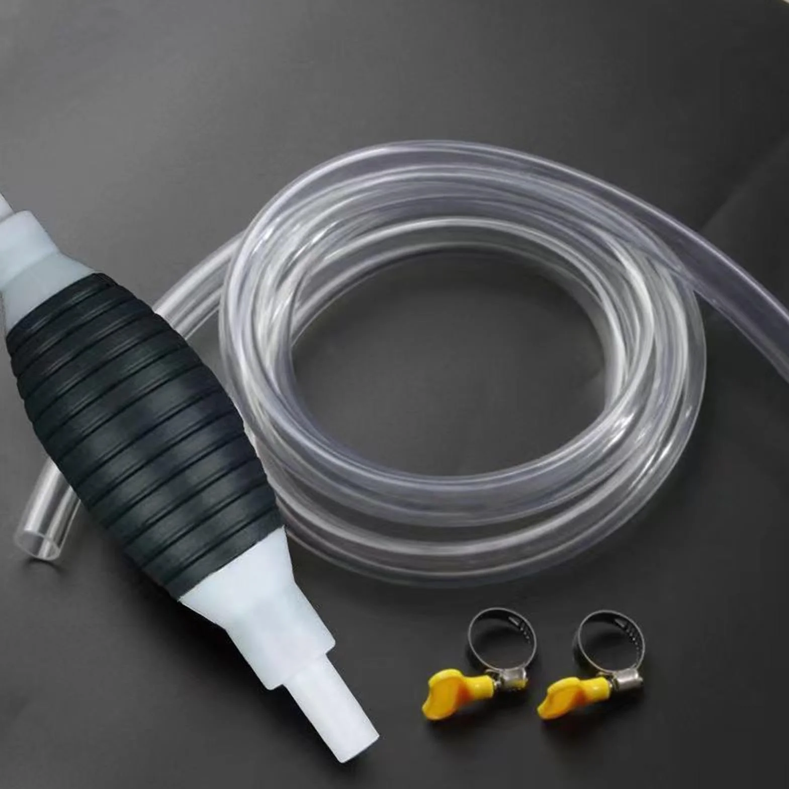 Pompa di aspirazione manuale per liquidi - Pompa manuale a ventosa per liquidi, design portatile con tubo a sifone | Attrezzatura da lavoro da giardino, irrigazione, compatibile con tosaerba, strument