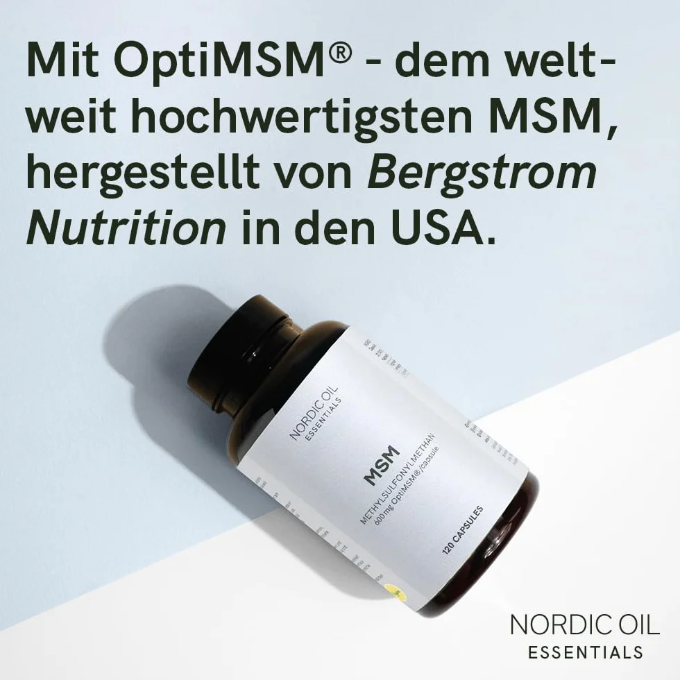 OptiMSM® Capsule 120 szt. 600 mg na stawów i regenerację Nordic Oil