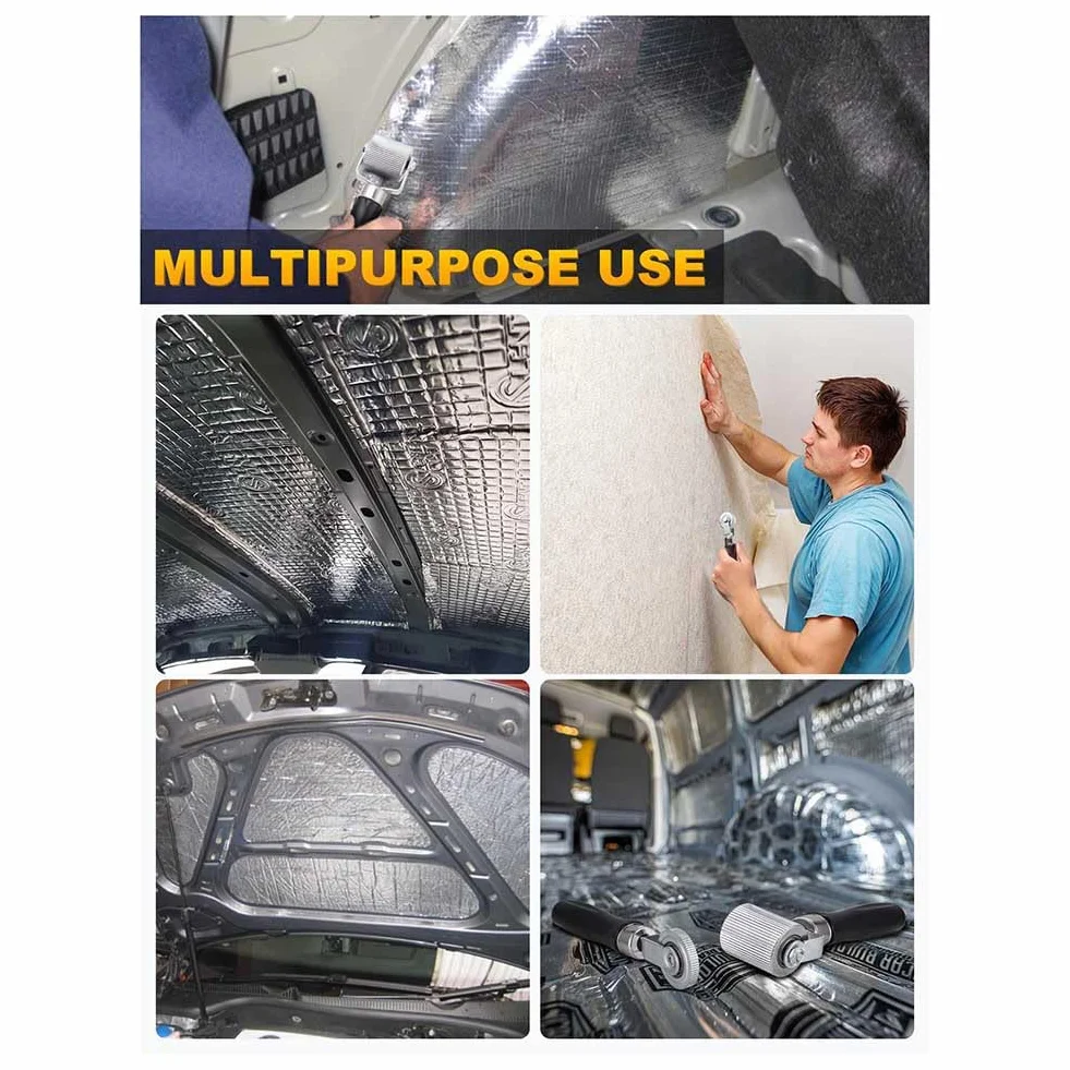 Rullo per Giuntura del Rullo Fonoassorbente per Audio per Auto, Tappetino per Abbattimento 2 Pezzi Strumento per Isolamento Acustico Rullo per L'Abbattimento per Auto