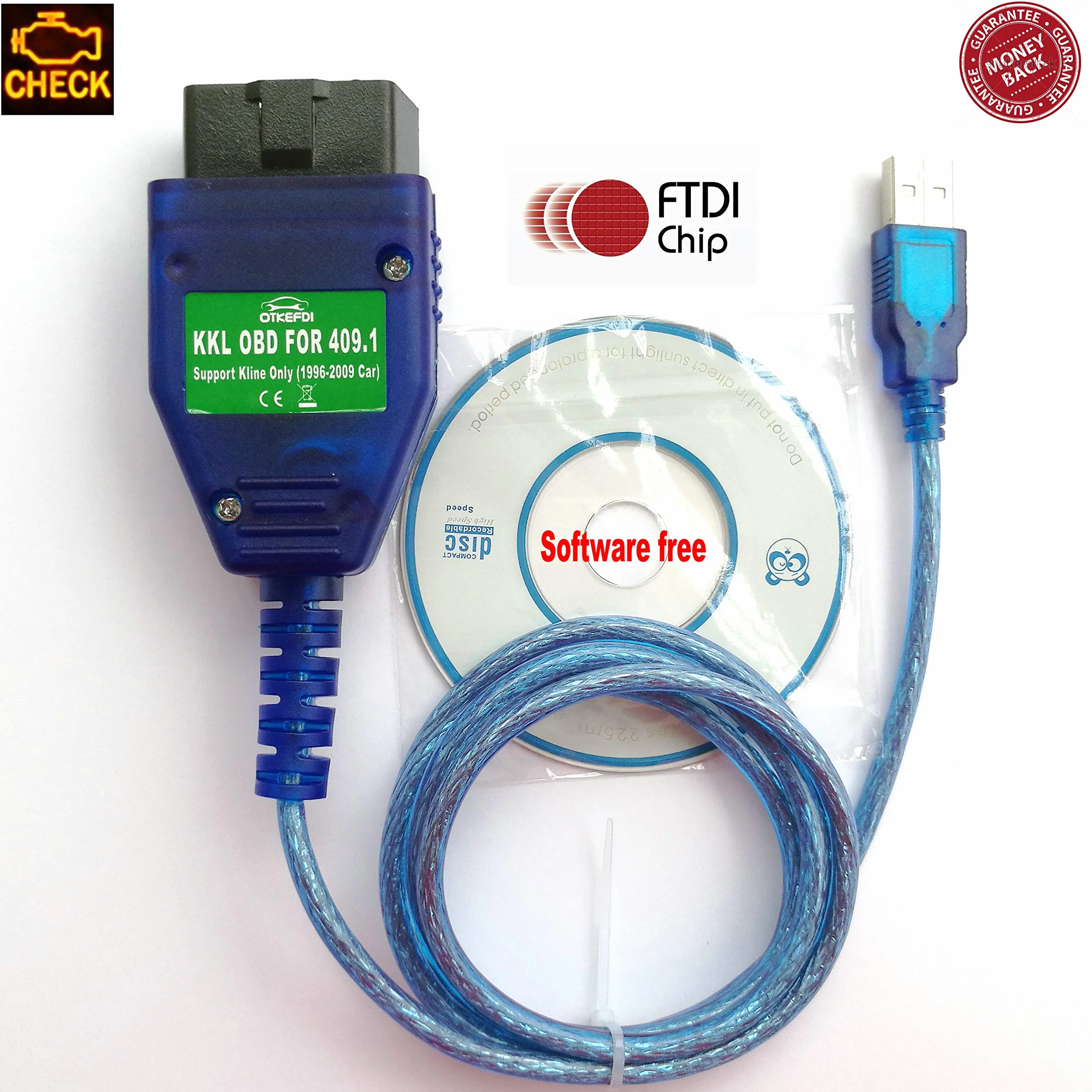 KKL 409.1 OBD Interface OBD2 Strumento diagnostico OBDII Scanner Cable