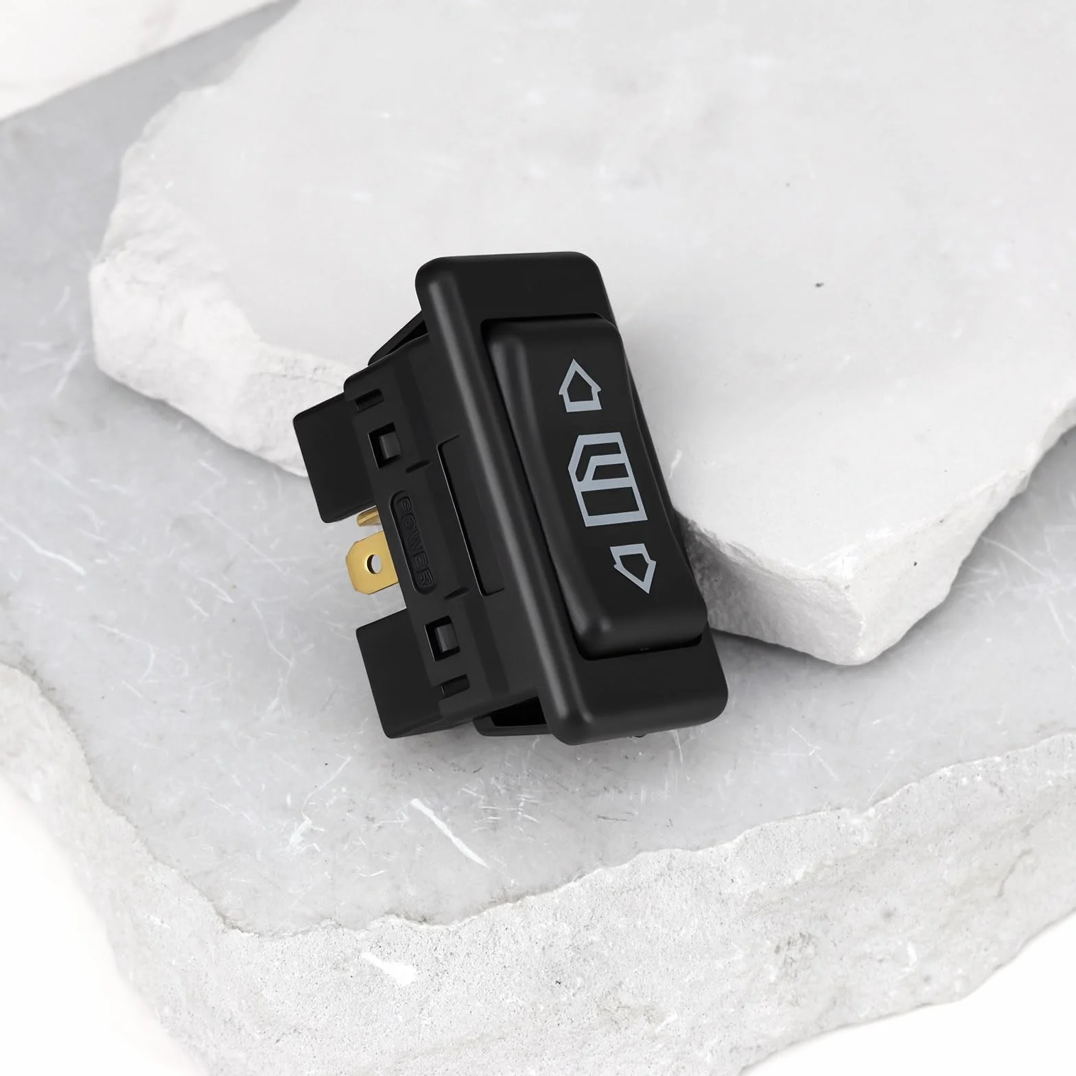 EMSea 2 interruttori per alzacristalli elettrici a 6 pin, 12 V, 24 V, 10 A, colore nero