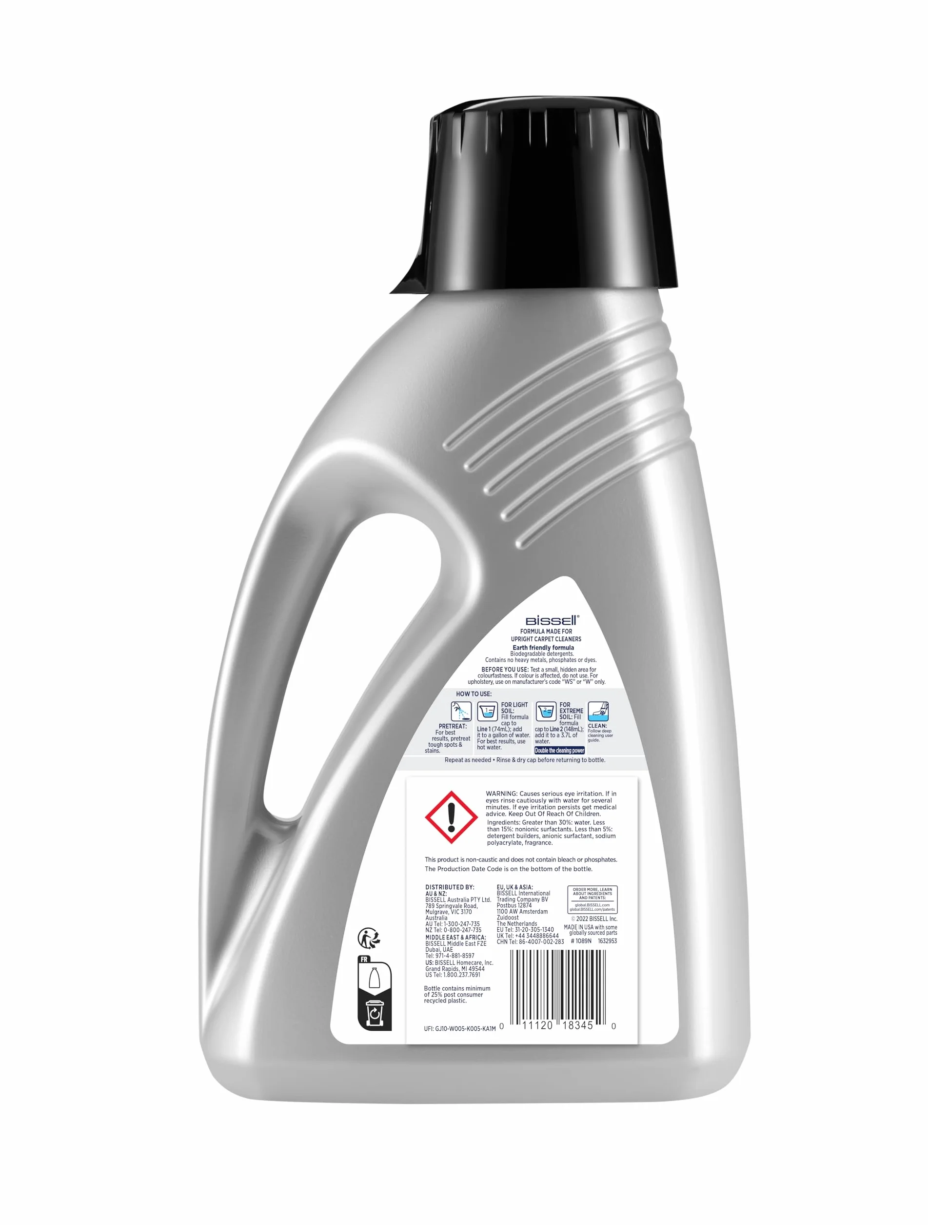 BISSELL Wash & Protect Pro 1089N 1,5 L, per pulitori verticali per moquette