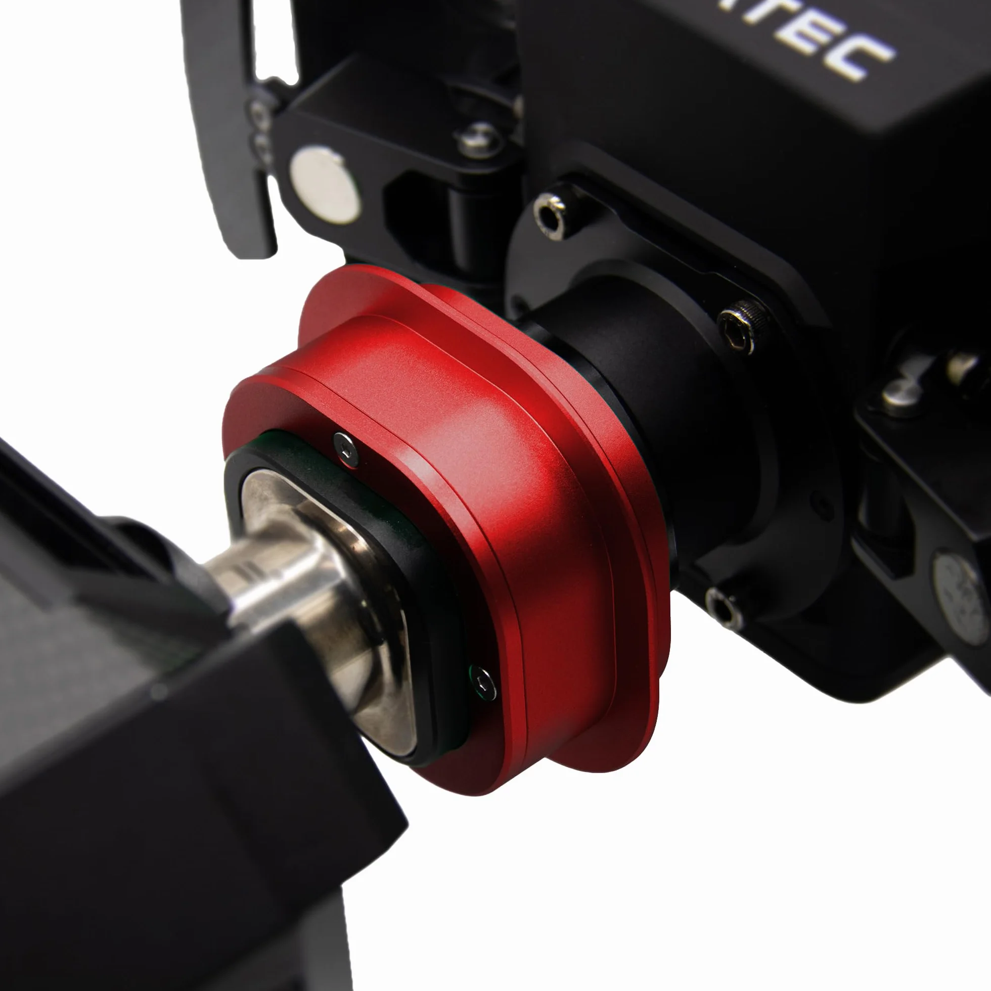 QR2 Racing - Ruote laterali adattate per ruota Fanatec Racing QR2 Pro, struttura stabile a sgancio rapido, lavorazione CNC, colore: rosso anodizzato