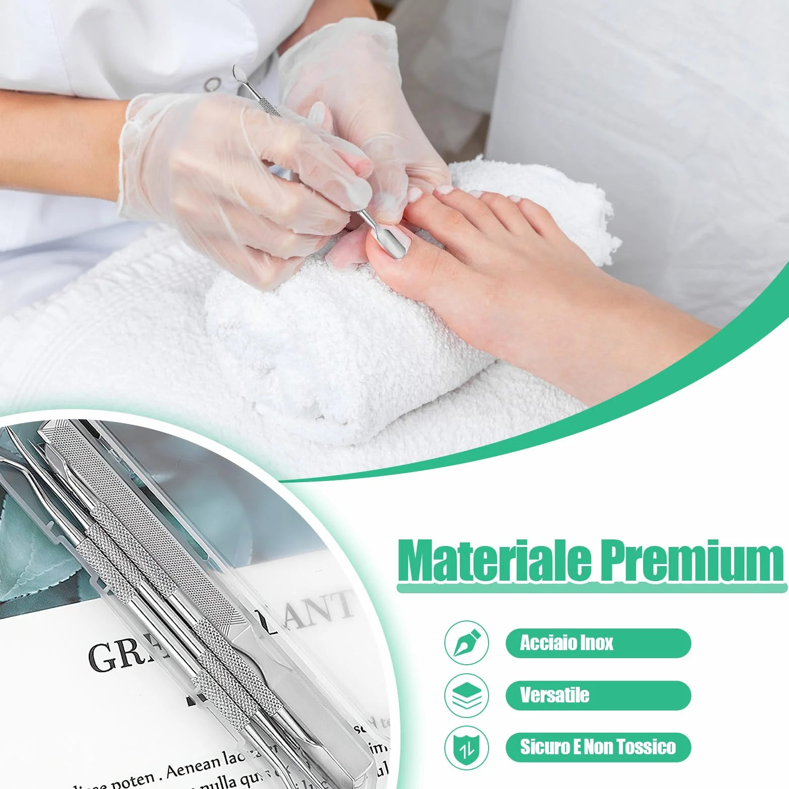 Scettar Set Bisturi per Pedicure Professionale 9 Pezzi - Rimozione Calli Duroni Pelle Morta Cuticole