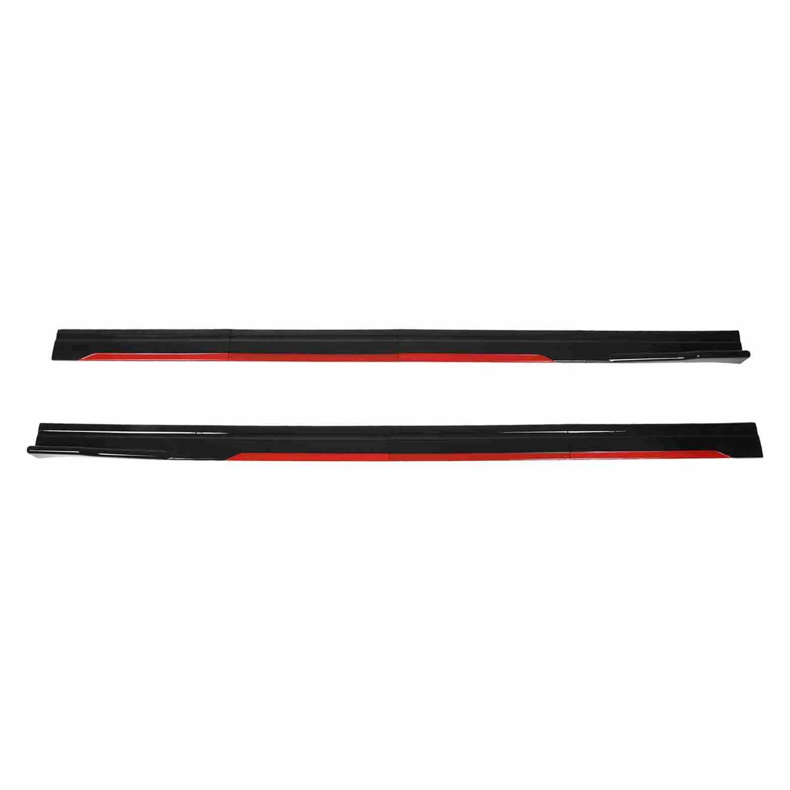 8PCS Minigonna Laterale Auto, Styling Nero Brillante Rosso Trim Splitter Diffusore Winglet Universale per Civica, Riduce Gli Spruzzi