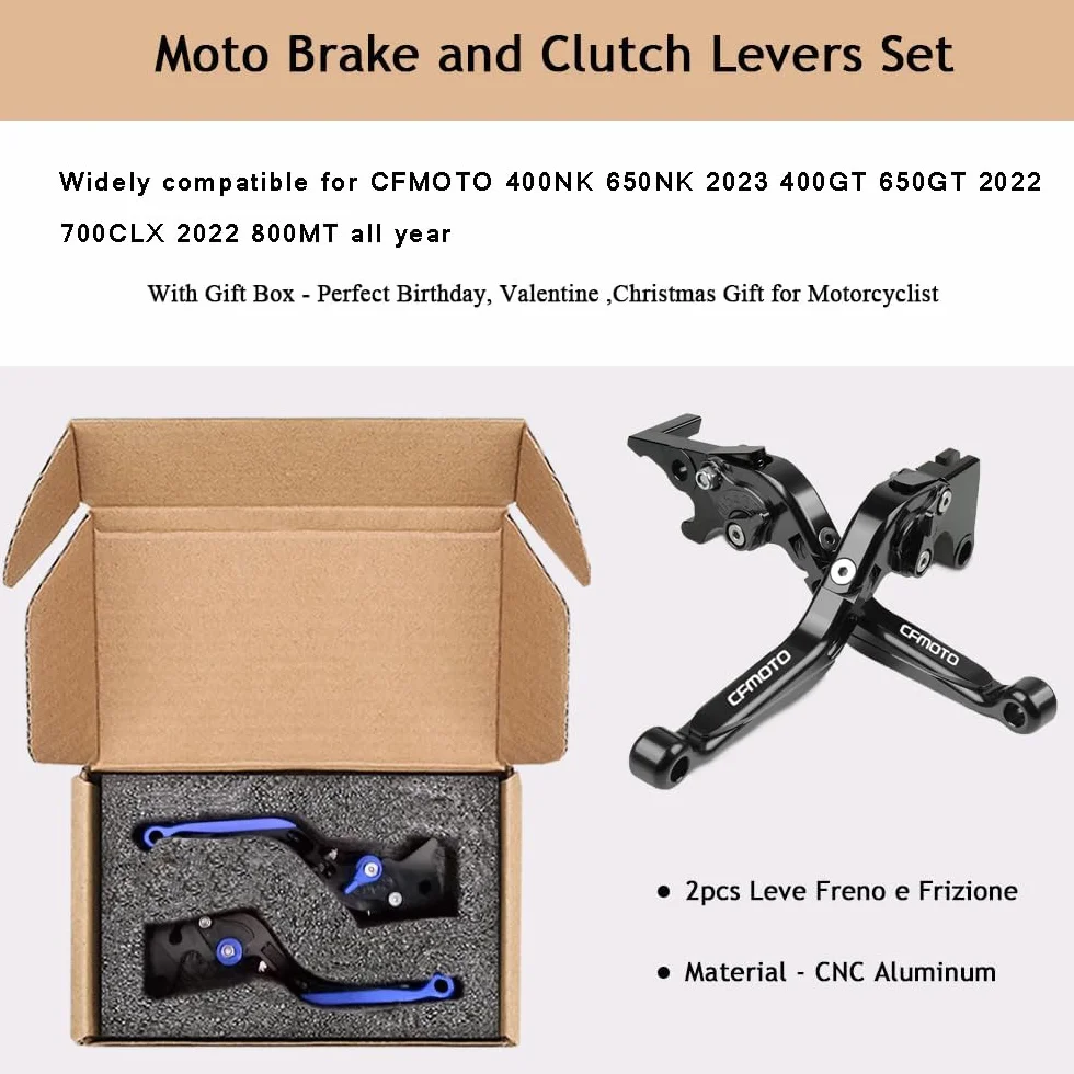 Regolabile Leve Freno e Frizione Set per CFMOTO 400NK 650NK 2023 400GT 650GT 2022 700CLX 2022 800MT - Nero