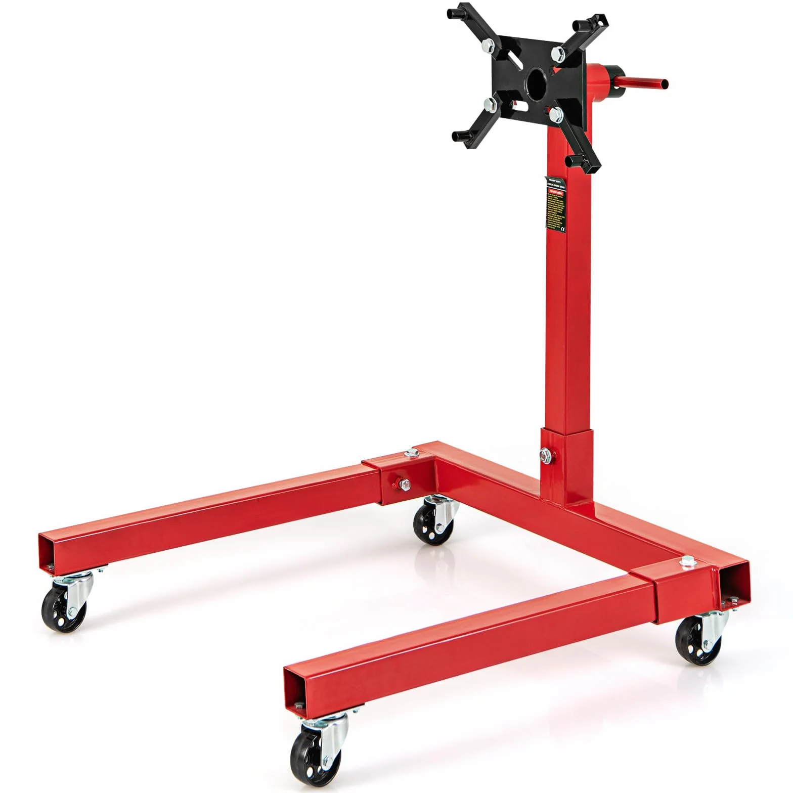 COSTWAY Cavalletto per Motore, Supporto Motore con Testa Rotante a 360°, 4 Bracci Regolabili, Ruote e Maniglia, capacità di carico 340 kg / 680 kg (Modello 680kg)