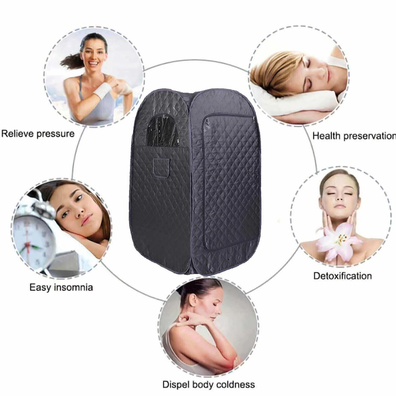 Tenda per sauna a vapore portatile pieghevole antisudore per una persona