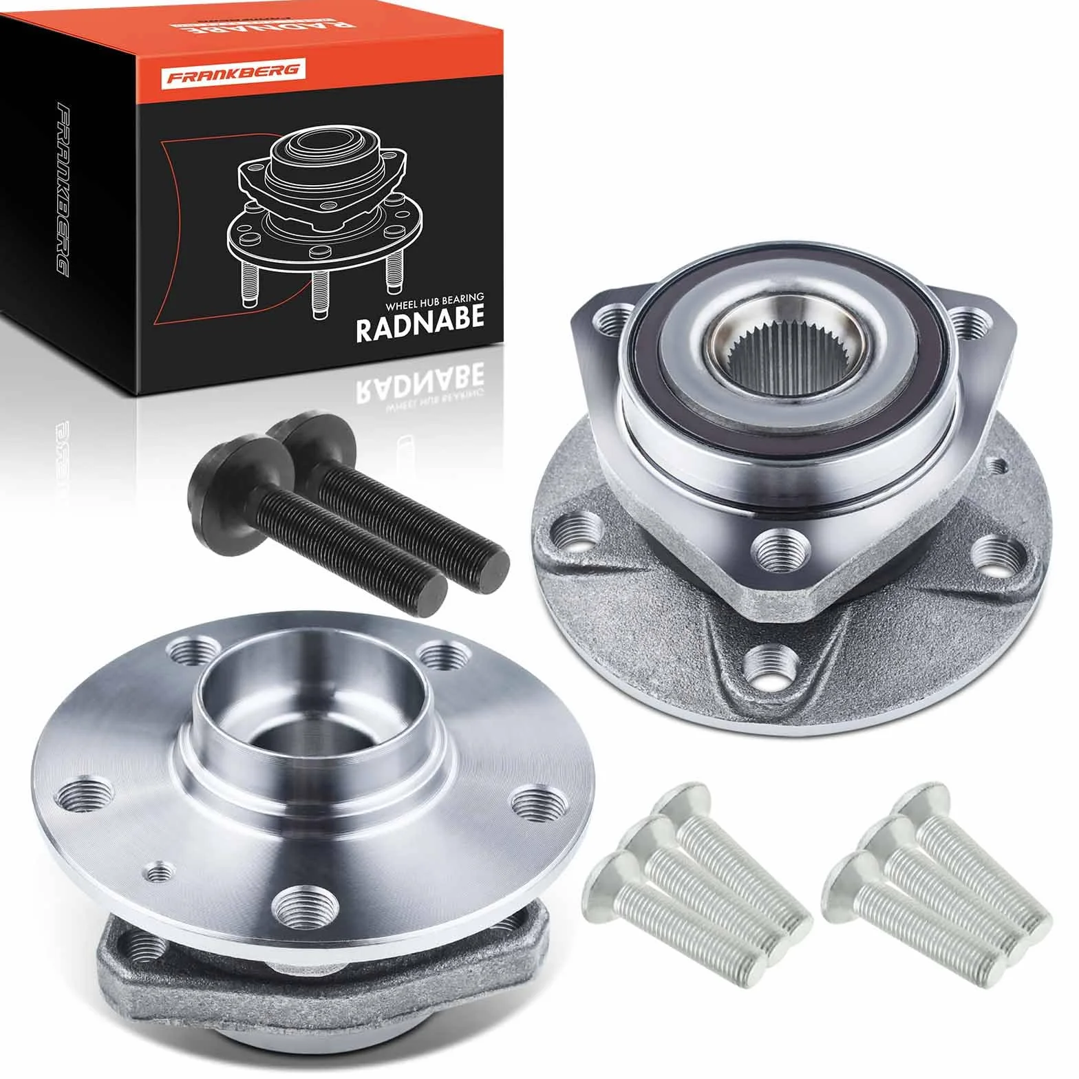 Frankberg 2 x mozzo ruota cuscinetto asse anteriore supporta la funzione ABS, compatibile con A3 8P1 A3 8V1 A3 8V1 8VK A3 Cabriolet 8P7 A3 Cabriolet 8V7 A3 Cabriolet 8V7 8VE Replace# 1K0498621