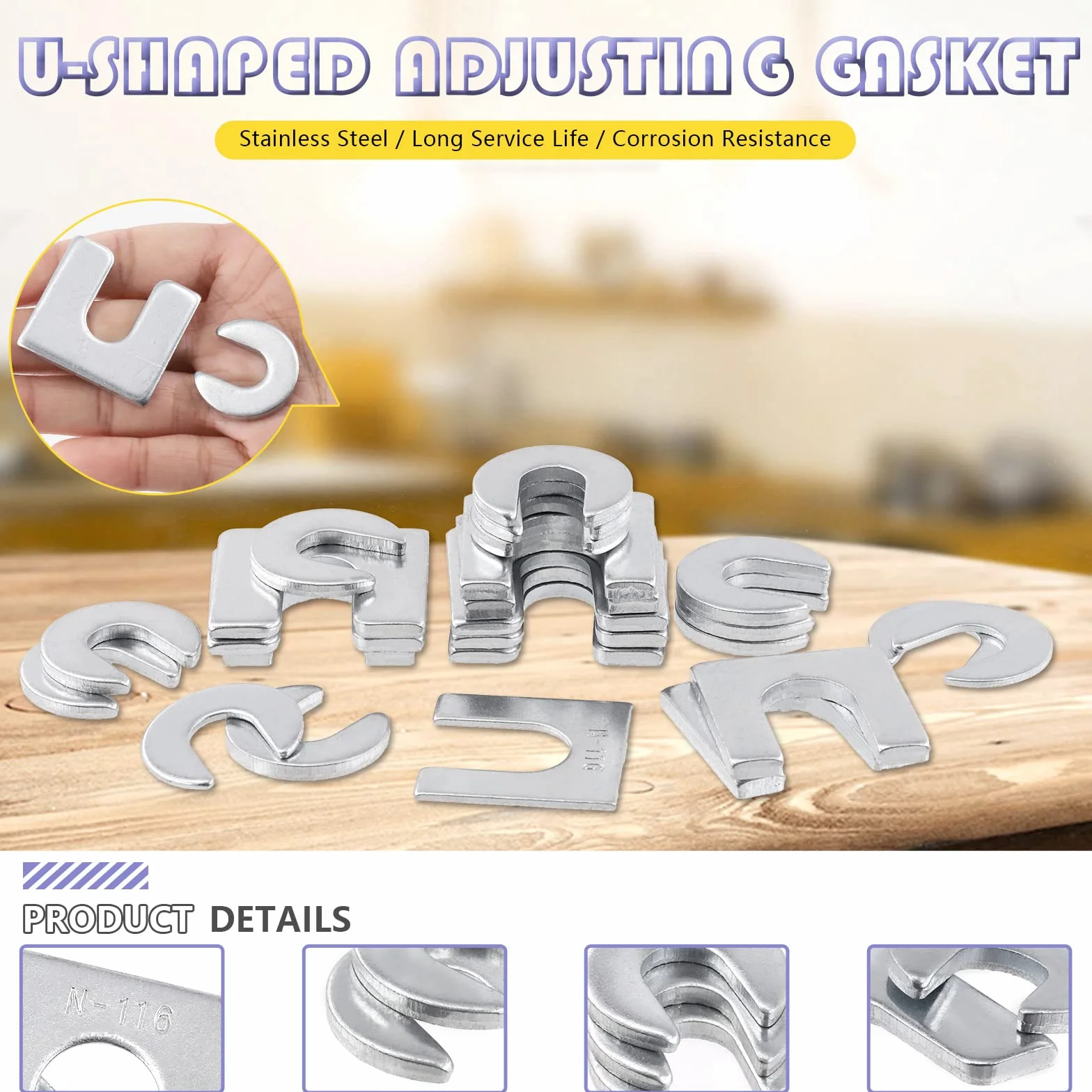 Swpeet 152Pcs Zincato 3/8" 1/2" Kit assortimento spessori allineamento corpo auto regolare camber