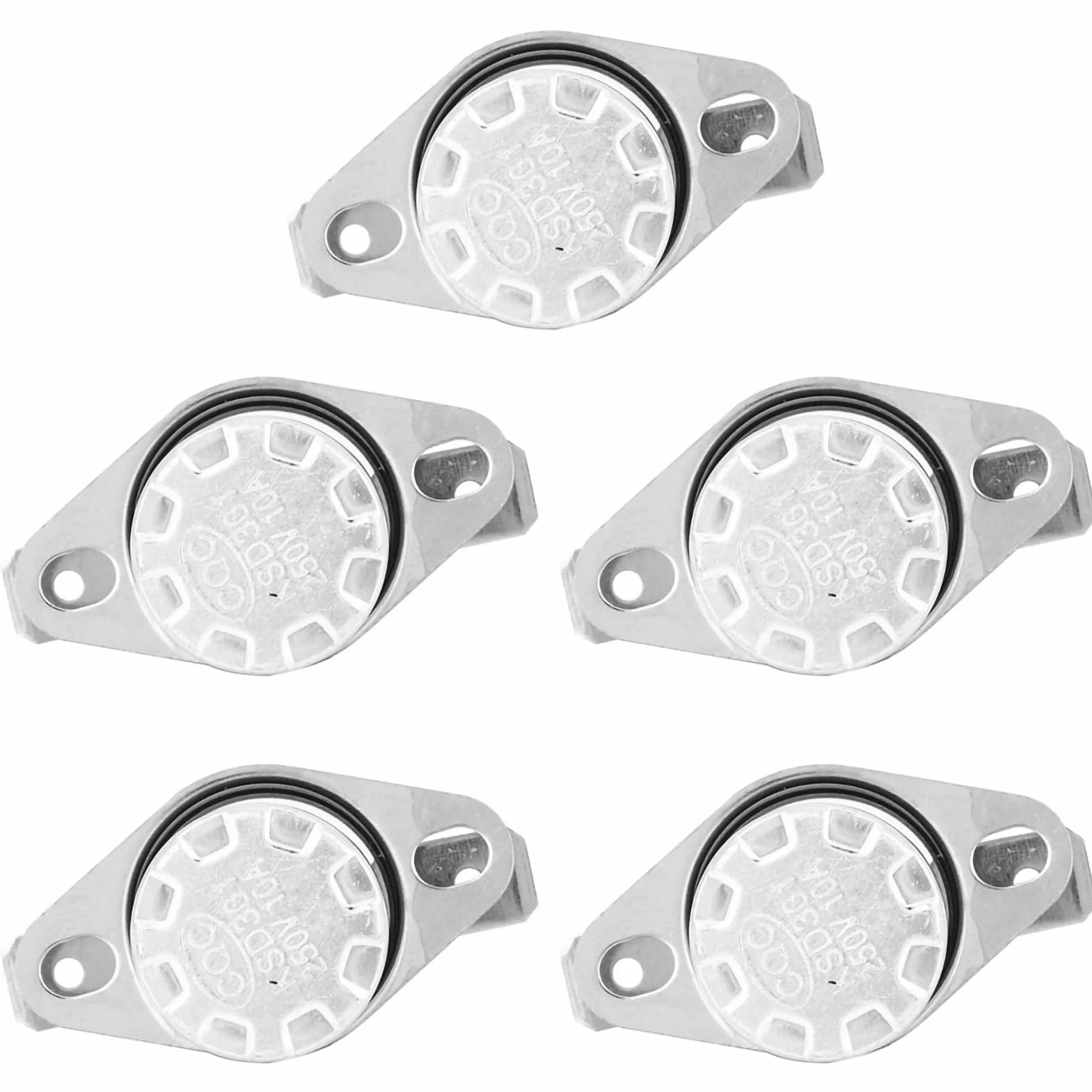 5 Pz Ksd301 Interruttore Di Controllo Termico Della Temperatura Del Termostato 250V10A No Interruttore Termico Del Termostato Di Controllo Della Temperatura Dell'Interruttore