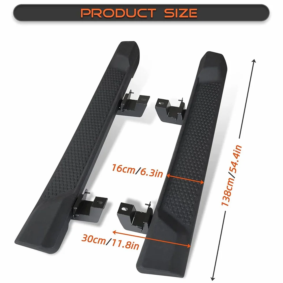 Pedane Nerf Step Bar, gradini Laterali Black Bolt-on Rock Sliders compatibili con Jeep Wrangler JL JLU 2018-2022 Accessori Sport Sahara Rubicon 2 Porte