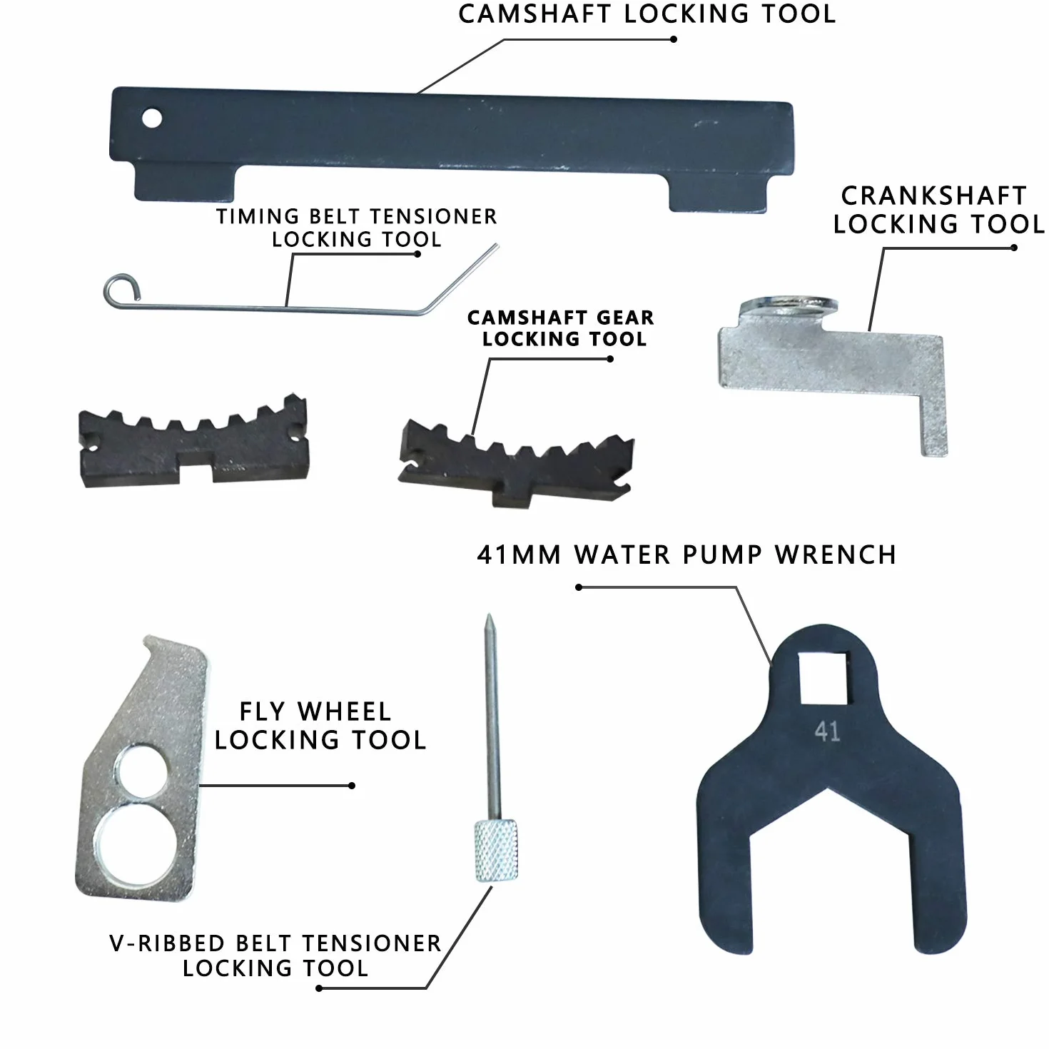DPTOOL Attrezzo di bloccaggio dell'albero a camme per Chevrolet Opel Alfa Romeo Fiat 16V 1.4 1.6 1.8 41mm