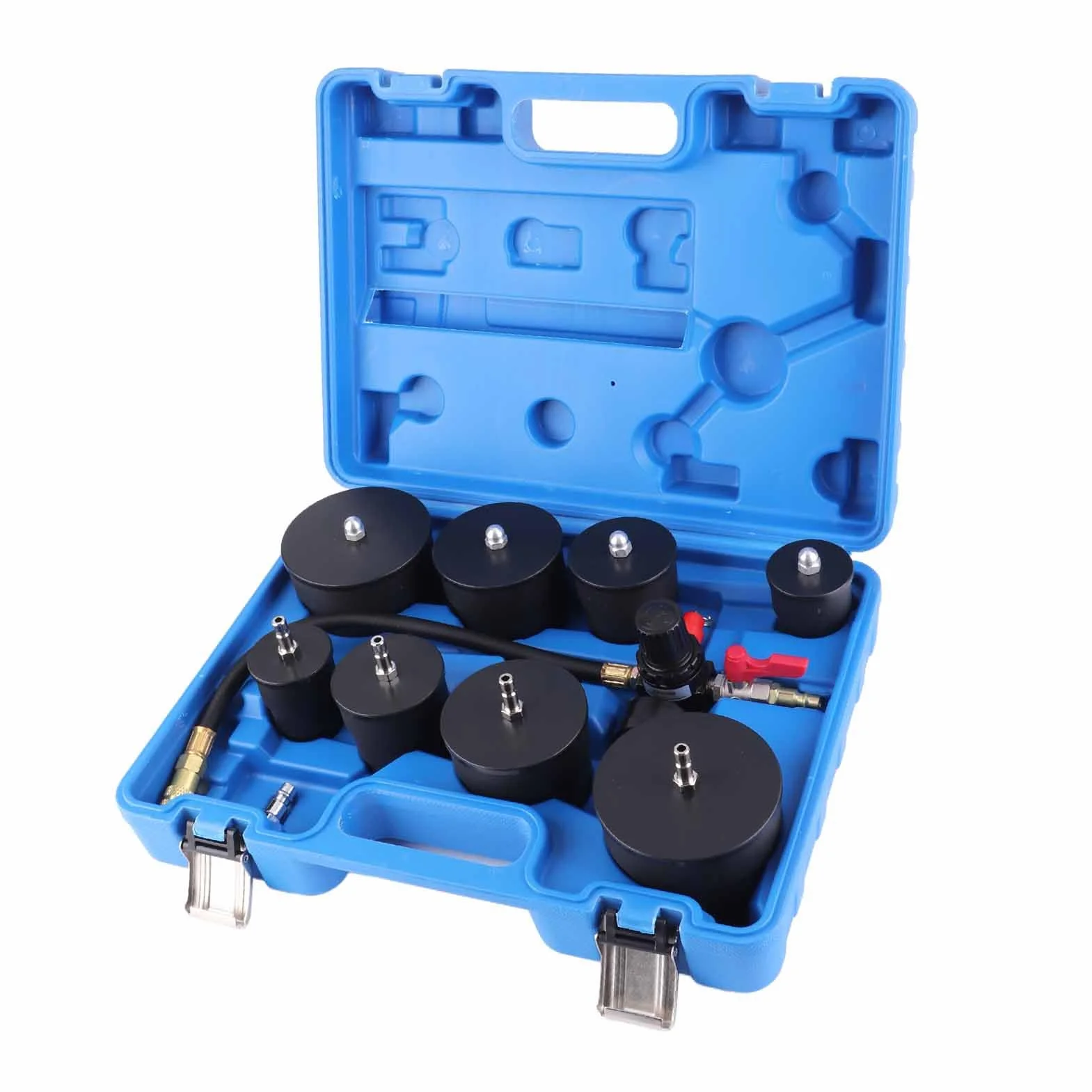 Tester di Perdite, 9 Pezzi Tester di Perdite del Turbo Turbocompressore Kit di Test di Perdite di Aumento della Pressione Dell'aria con Tester del Manometro