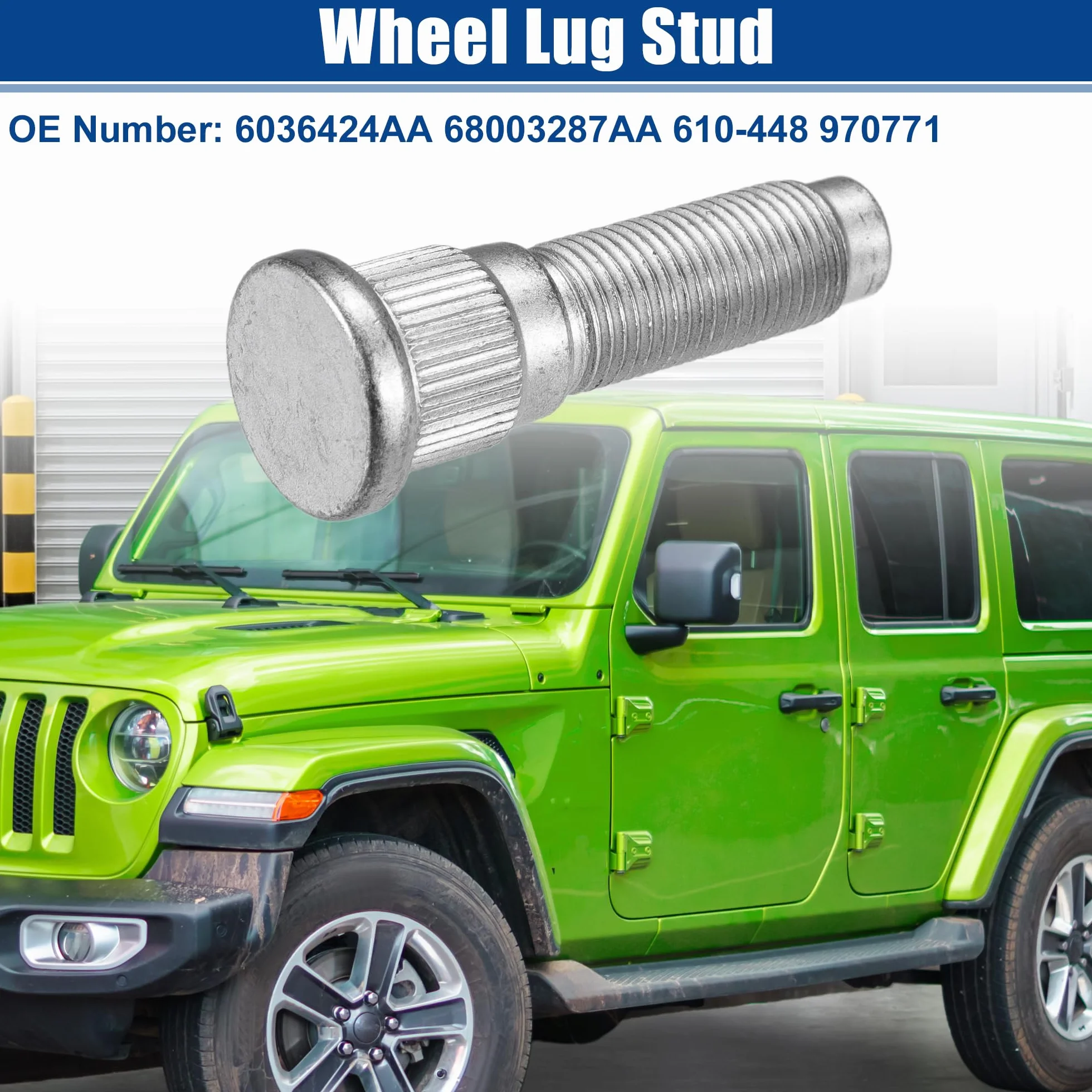 A ABSOPRO 1/2"-20 Bullone per Dado Ruota Adatto per Jeep Grand No.6036424AA - 10 Pezzi