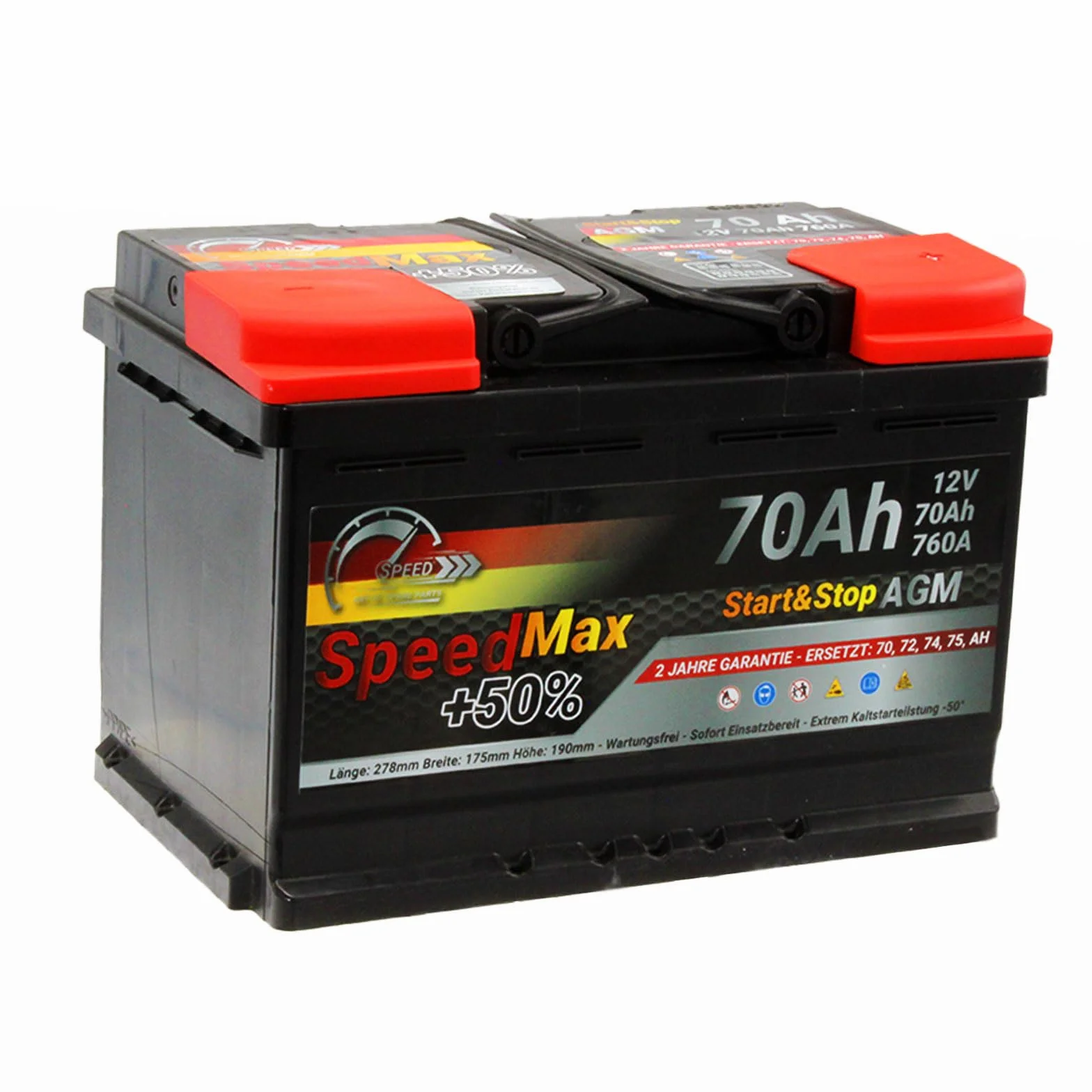 Bateria AGM Start&Stop 70Ah 760A 12V L3 Speed Max