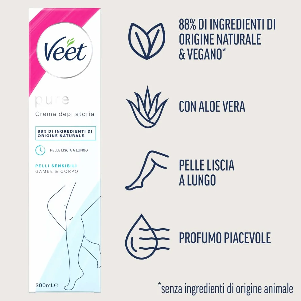 Veet Crema Depilatoria Pelli Sensibili 200 ml