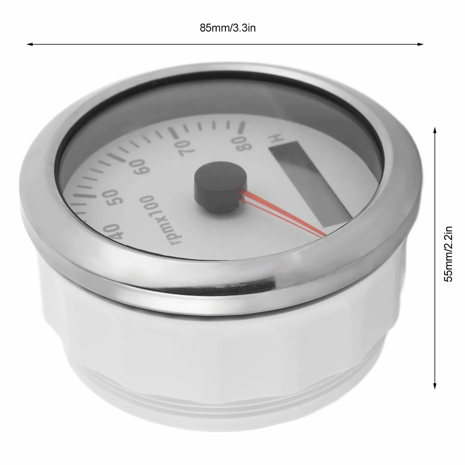 Contagiri Digitale Universale 85mm 0-8000 RPM Impermeabile 9-32V per Barche Auto Marine