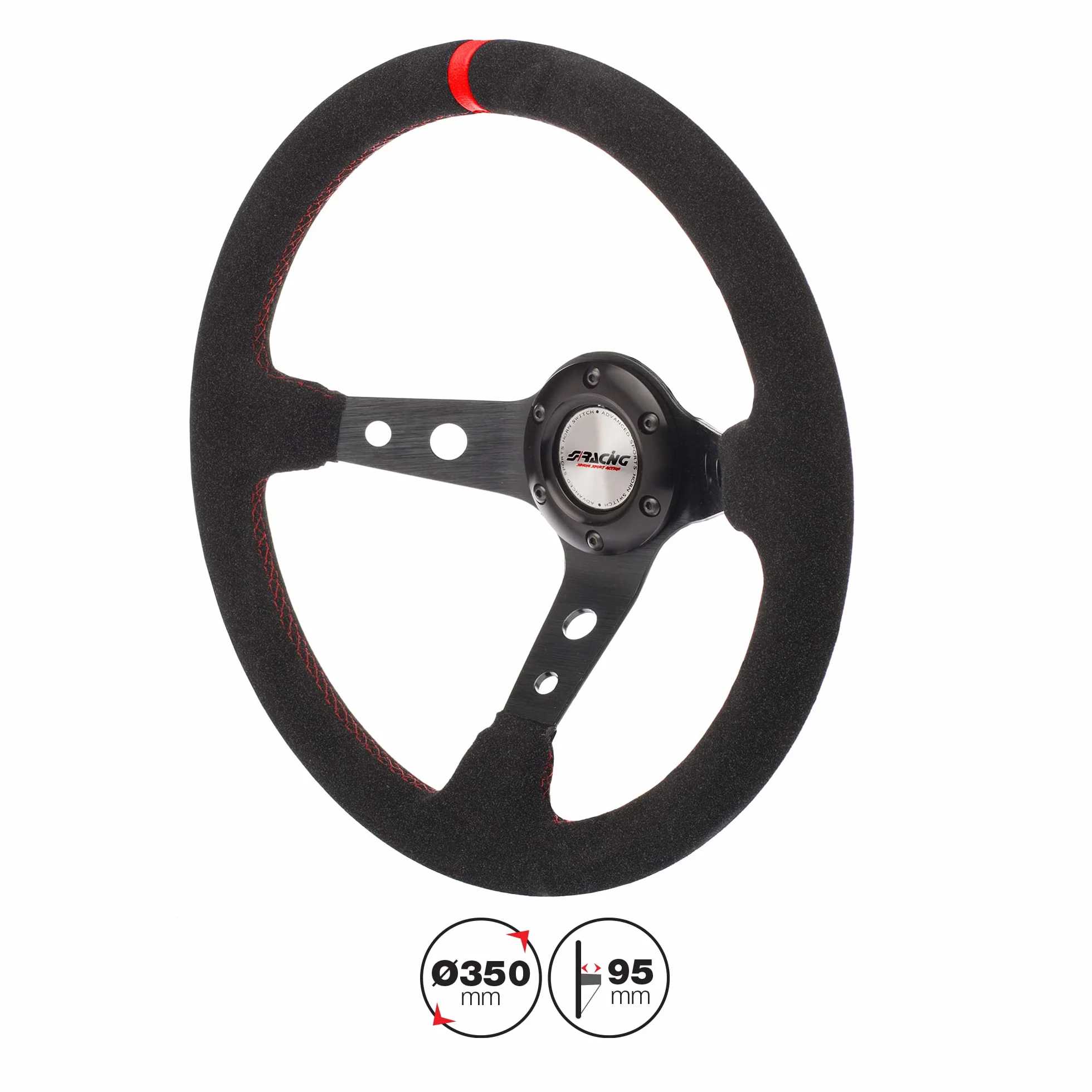 Simoni Racing PIT Volante Sportivo Pitlane Universale Nero