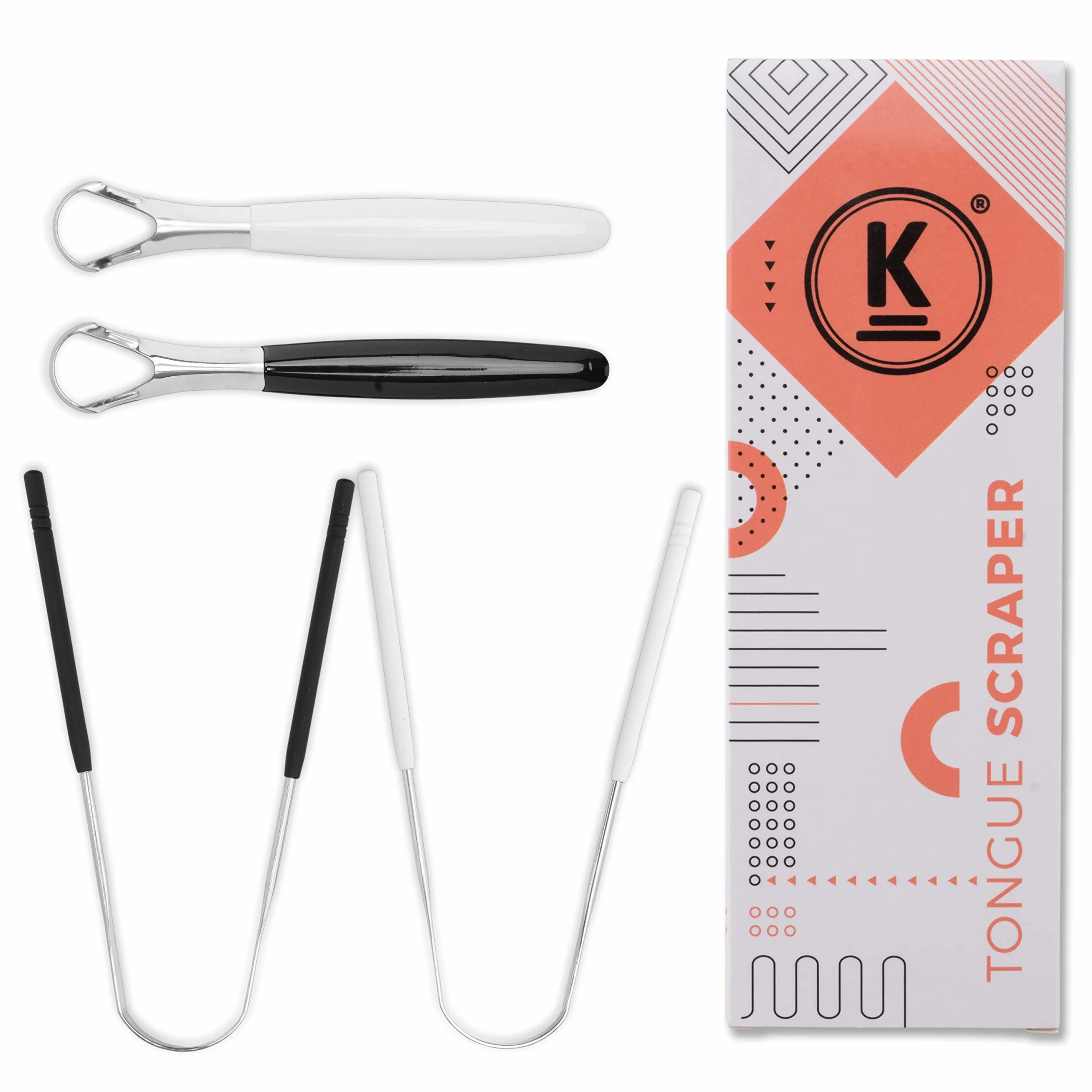 K-Pro Raschietto per Lingua in Acciaio Inox per Igiene Orale
