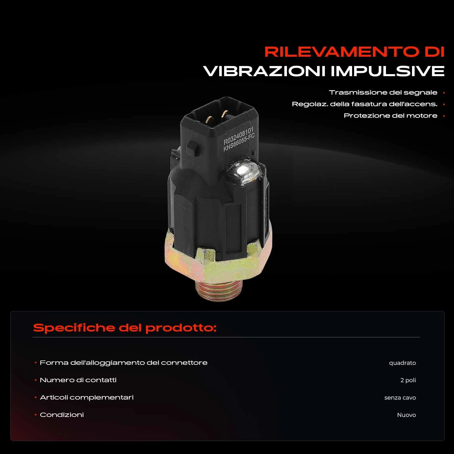 Frankberg Sensore di detonazione Compatibile Clio IV BH Logan MCV Kangoo KW0 7700866055