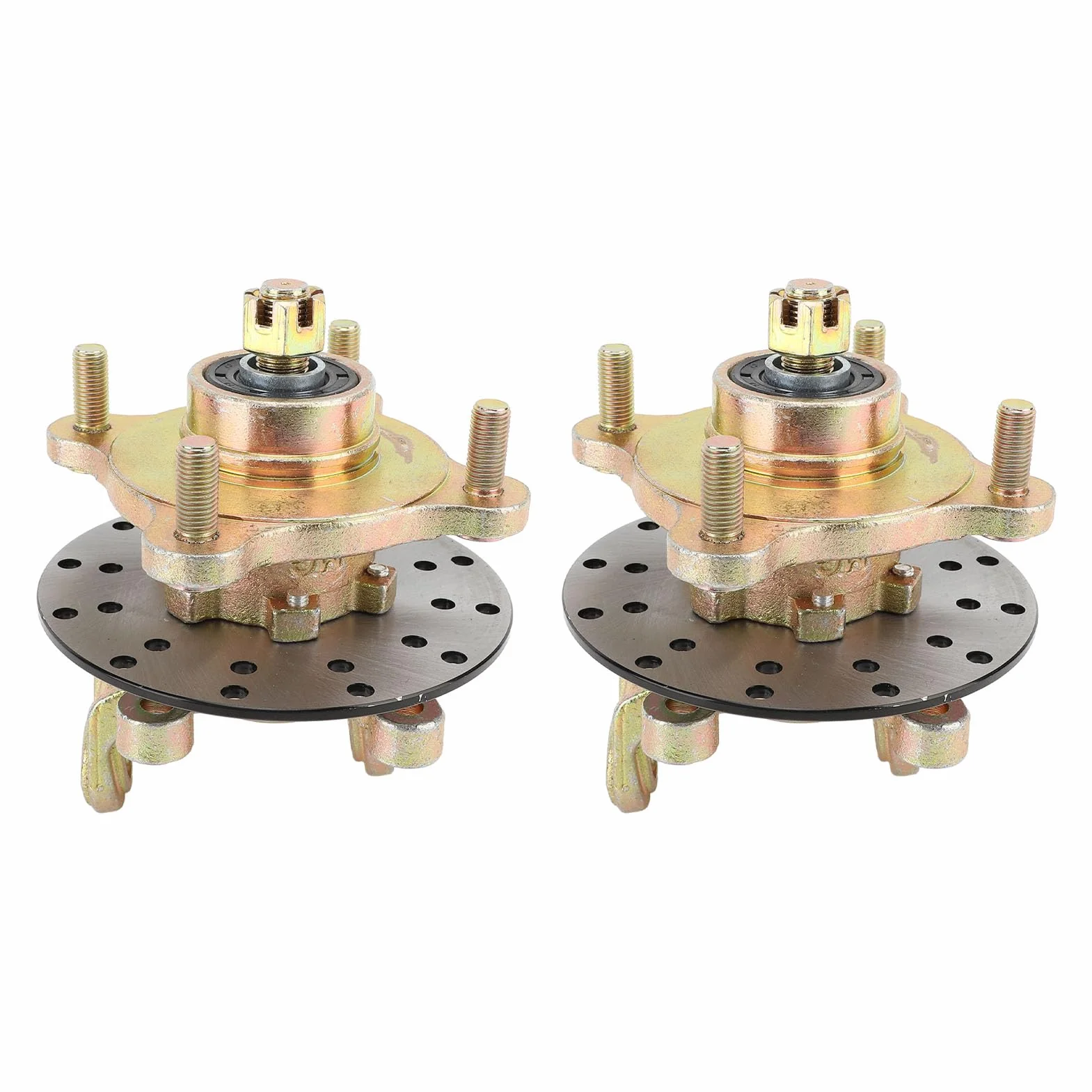 Mandrini Dell'articolazione dello Sterzo, Flangia del Mozzo Dell'asse della Ruota Mandrini dello Sterzo Mozzi delle Ruote Disco Freno per Carrello da Go Kart Quad ATV UTV