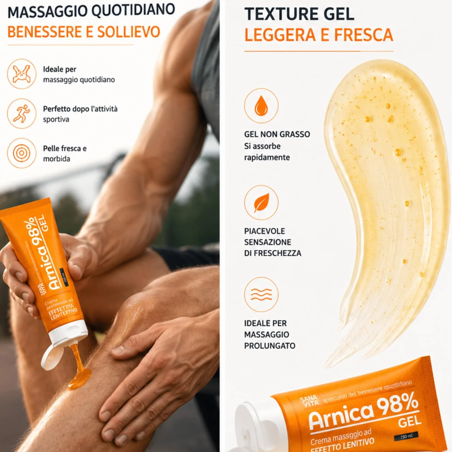 Sanavita Arnica Gel Forte 98% Crema Lenitivo 150ml