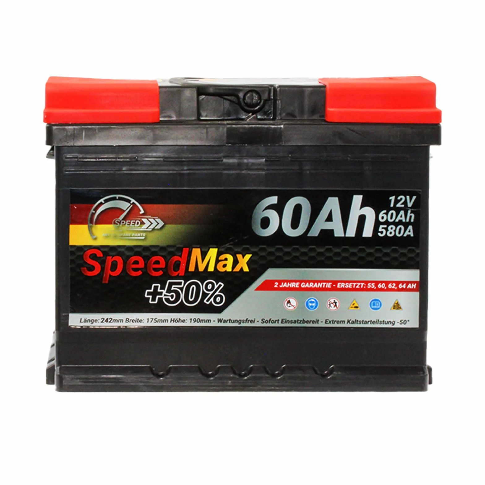 SMC Batteria Auto Speed Max L2 60Ah 580A EN 12V Polo Positivo Destra