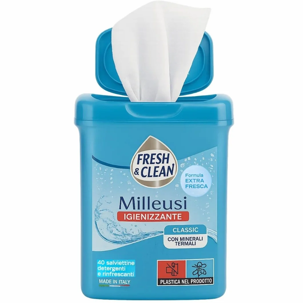 Milleusi Igienizzante Classic Salviette Detergenti 6x40 Confezioni Made in Italy