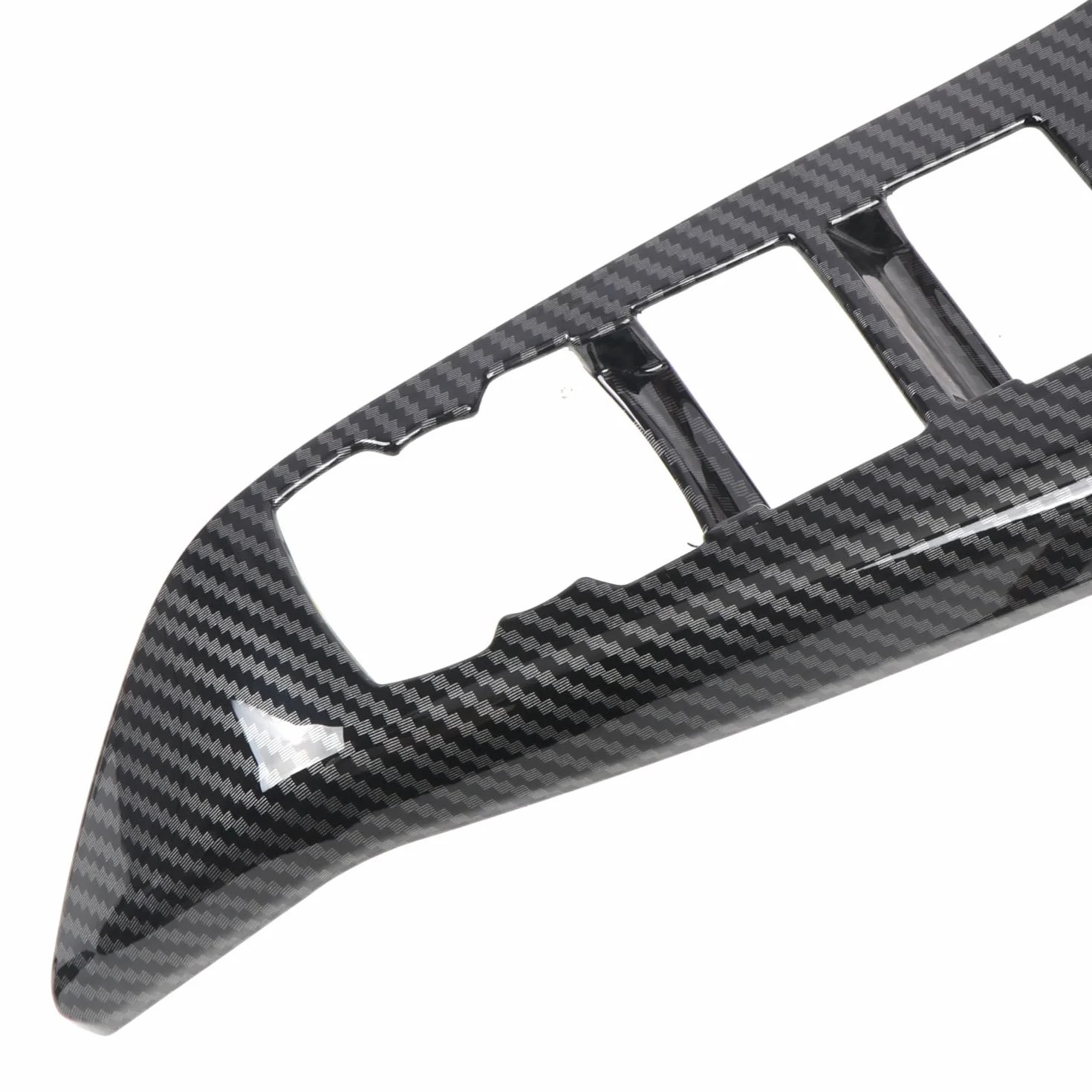 Coperture pannello interruttori porta e finestrino per Ford Puma 2019–2024 (guida a destra) – Rivestimento bracciolo effetto fibra di carbonio in 4 pezzi, compatibile con ST, ST‑Line