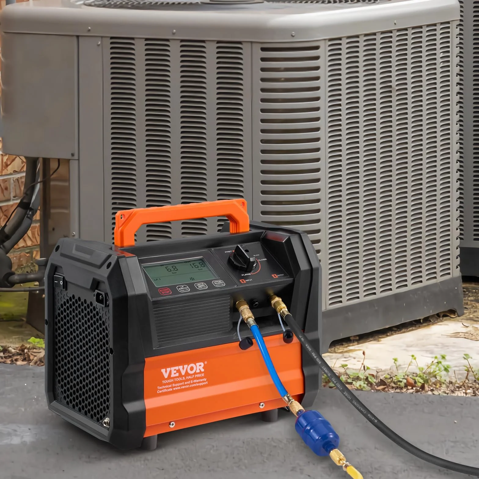 VEVOR Macchina Recupero Refrigerante AC Portatile 1 HP Motore Brushless 3000 Giri/min Strumento Riciclaggio Freon HVAC