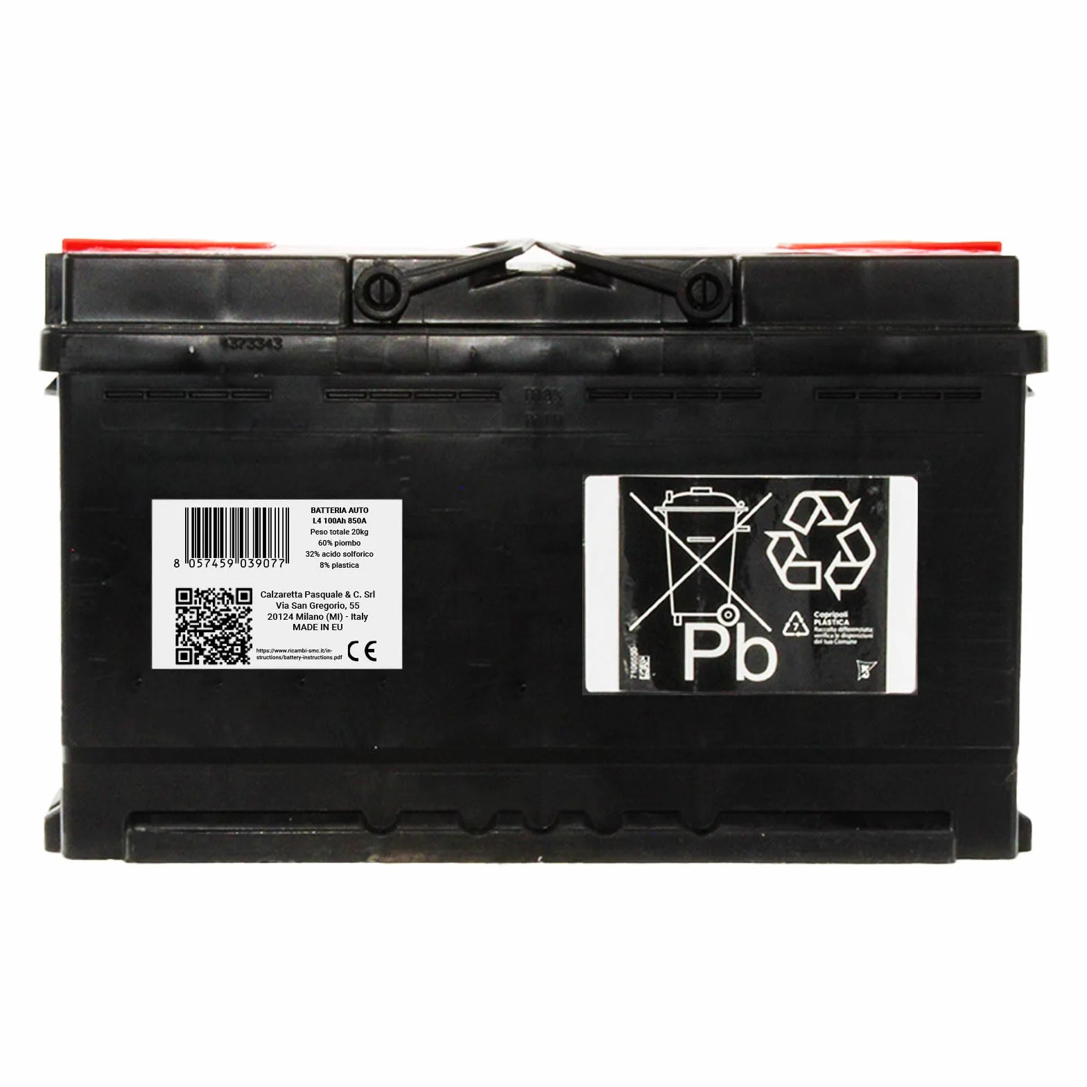 Batteria auto SPEED MAX L4100 100AH 850A 12V = FIamm 100Ah DX+ Pronta all'uso