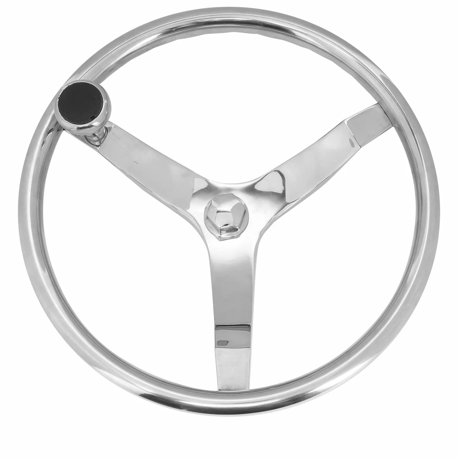 Volante per Barca in Acciaio Inossidabile a 3 Razze Hardware Marino Resistente Alle Intemperie