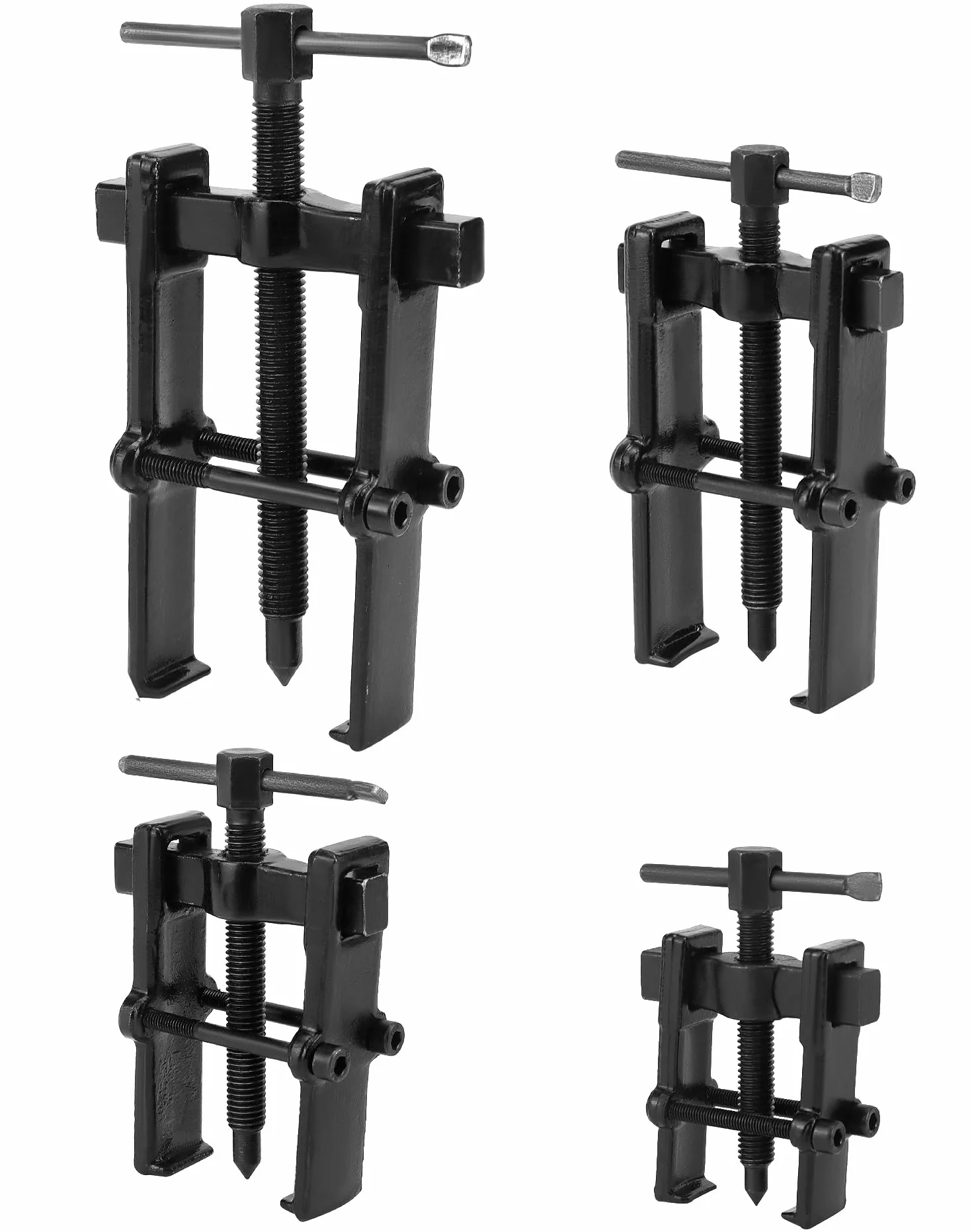 QWORK® 4 Pezzi estrattore per Cuscinetti da 2/3/4/6 Pollici, estrattore per Ingranaggi con Cuscinetti a Due Ganasce, estrattore per Cuscinetti a Sfera, per la rimozione della Ruota